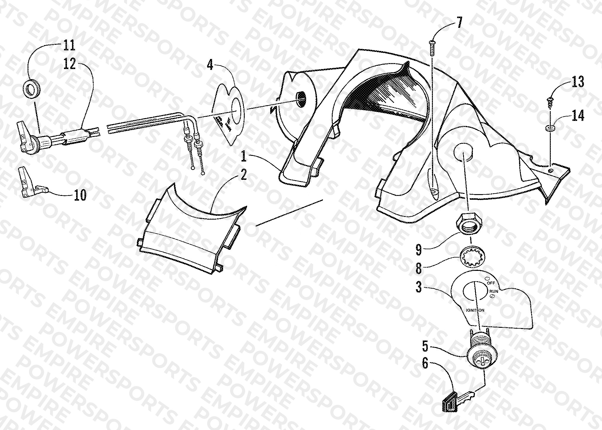 CONSOLE AND SWITCH ASSEMBLY