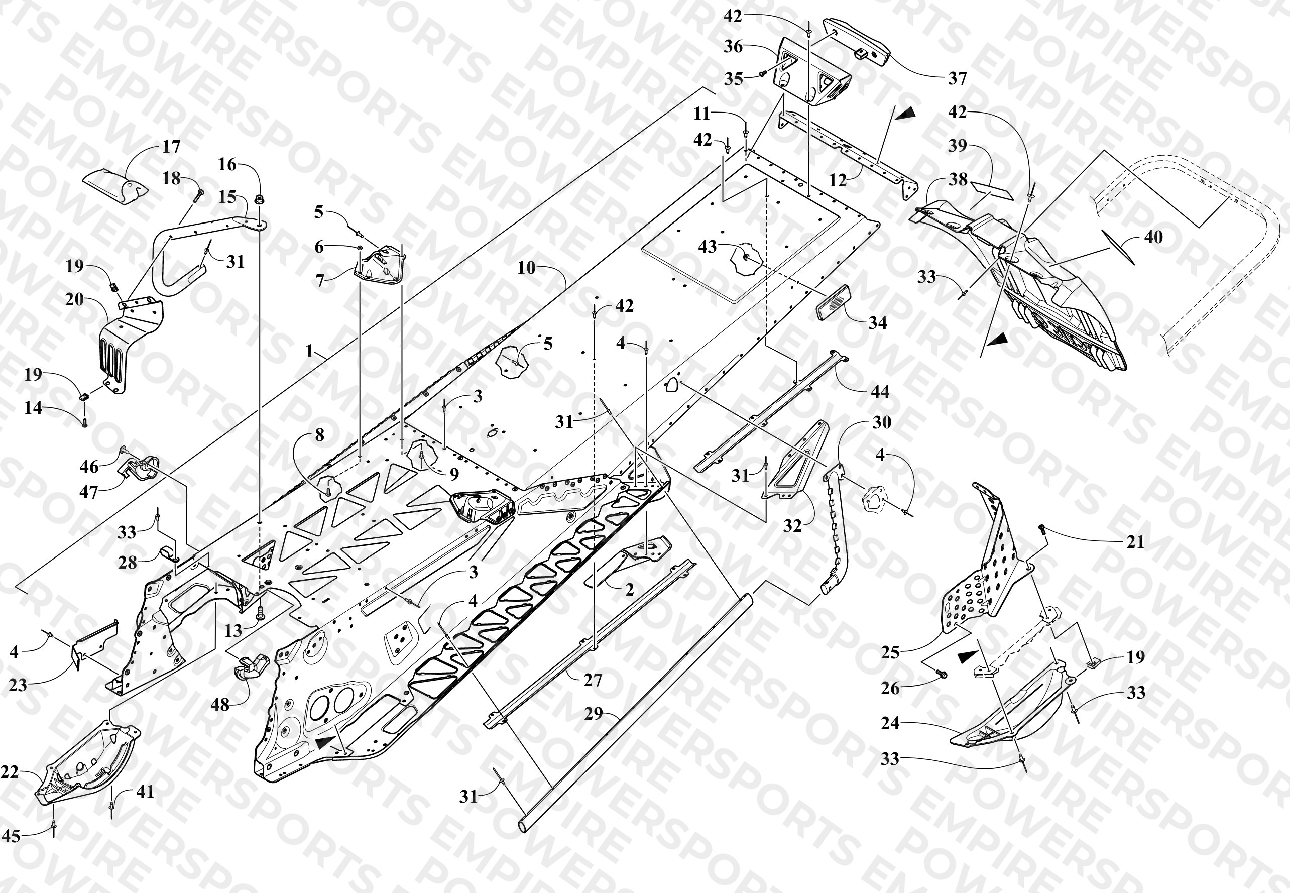 TUNNEL AND SNOWFLAP ASSEMBLY