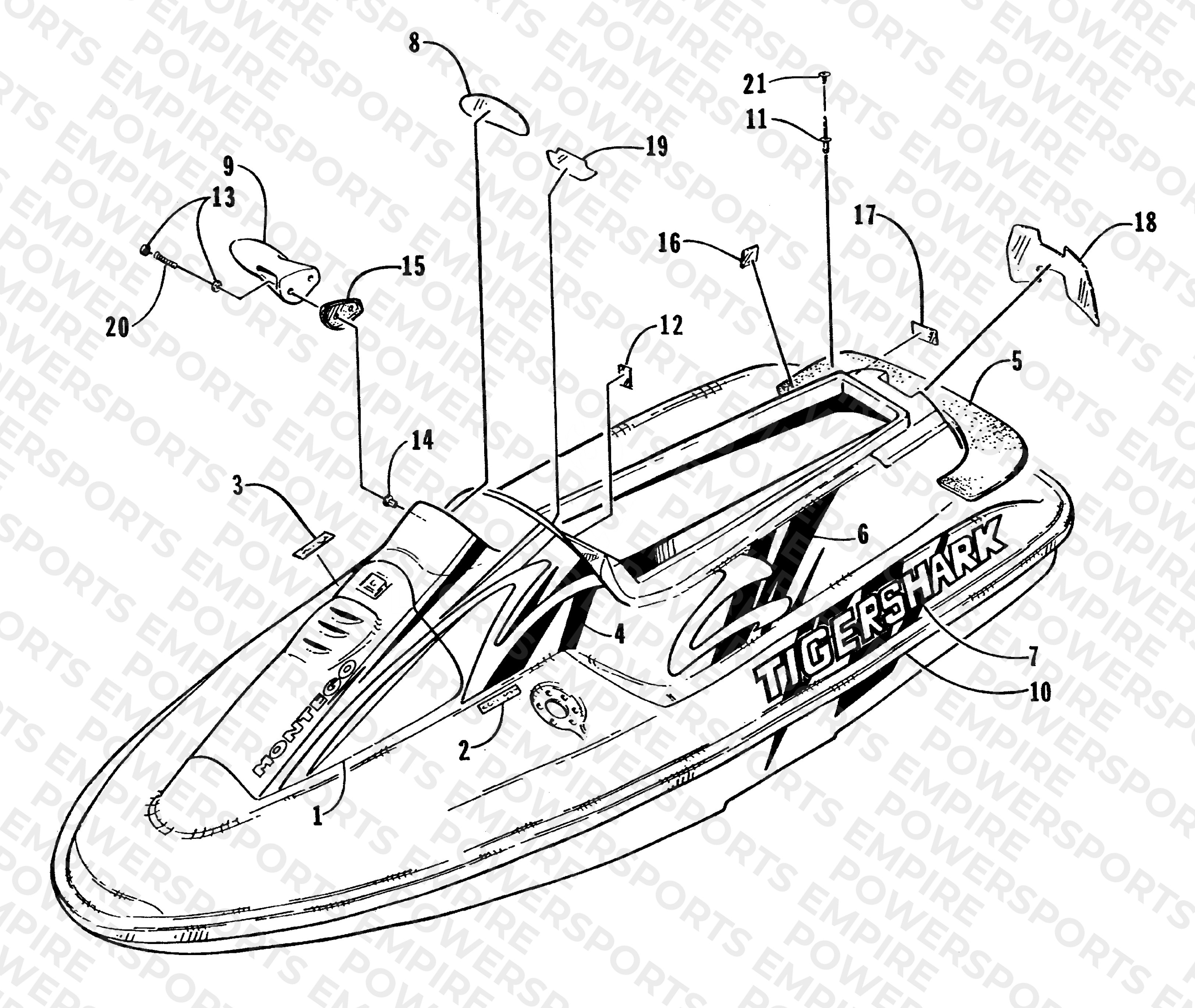 DECAL AND FOOTPAD ASSEMBLY