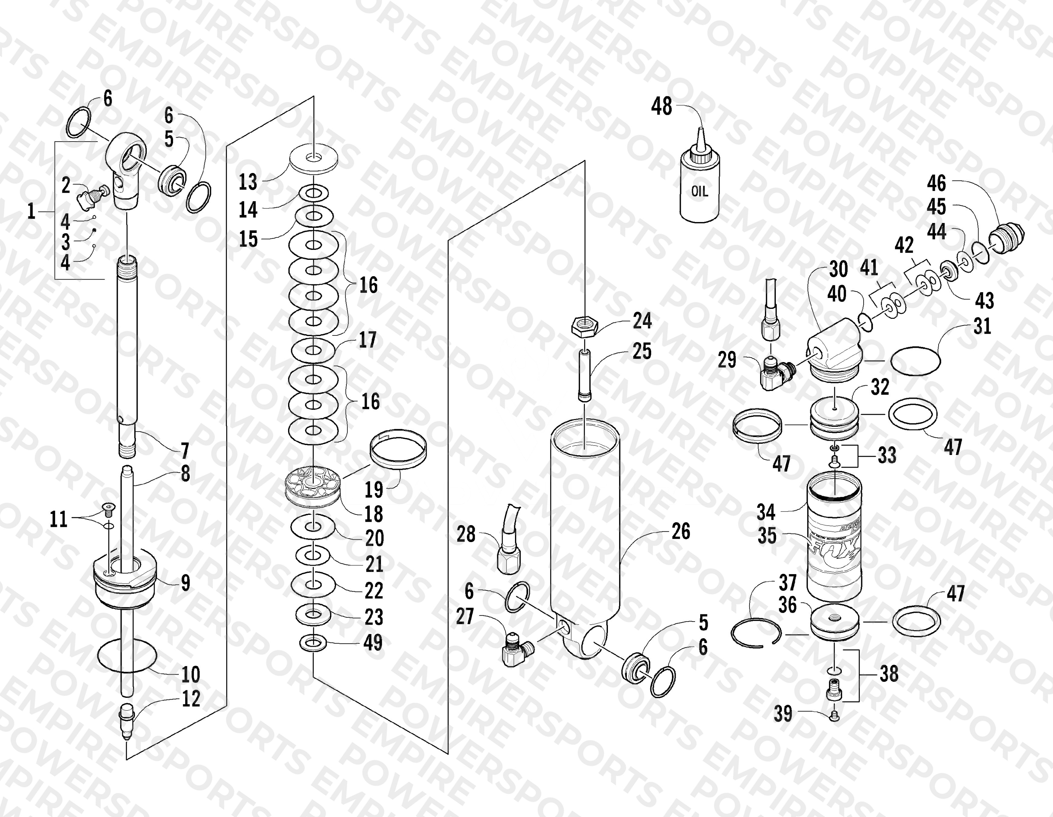 REAR SUSPENSION REAR ARM SHOCK ABSORBER