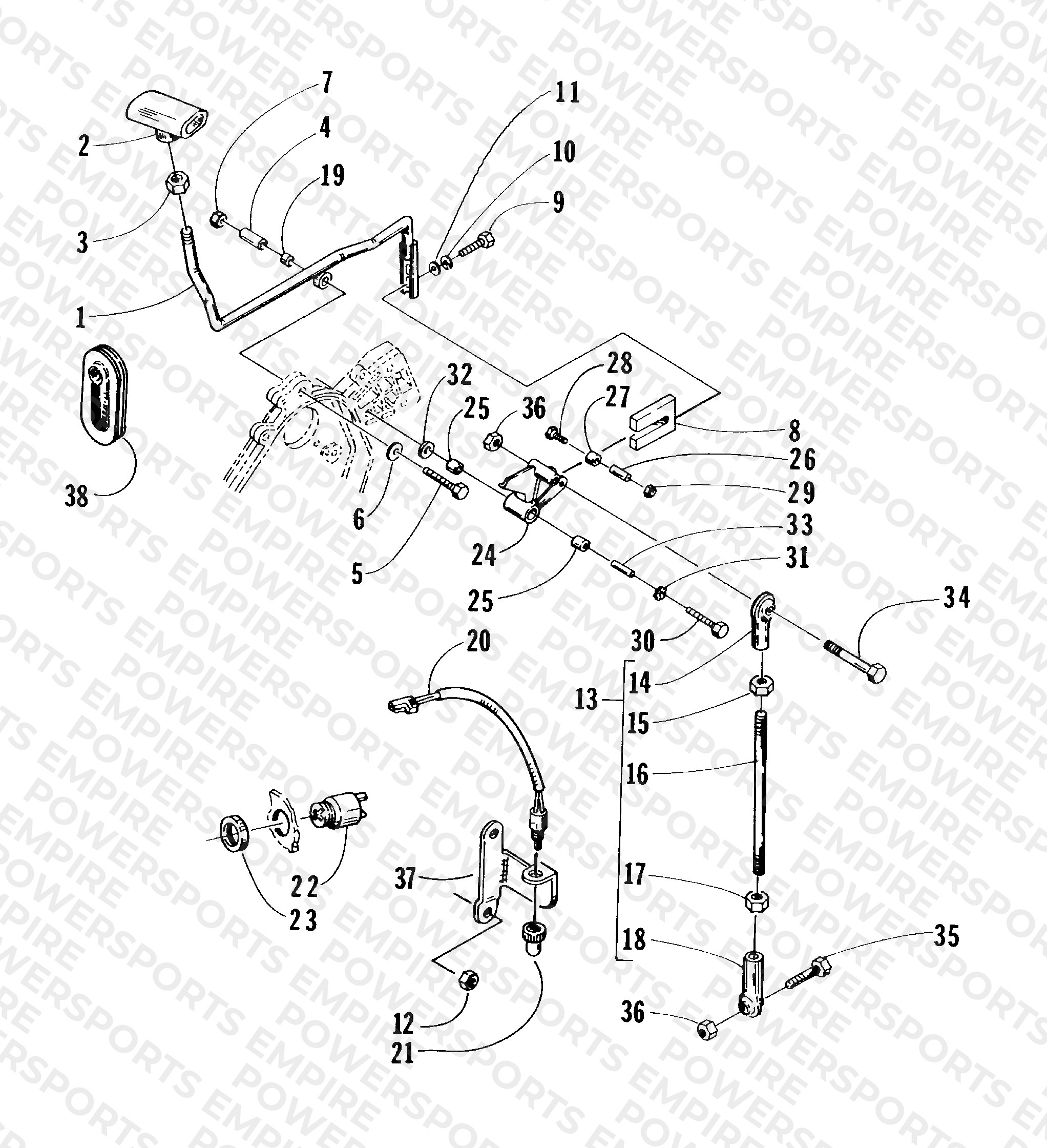 REVERSE SHIFT LEVER ASSEMBLY