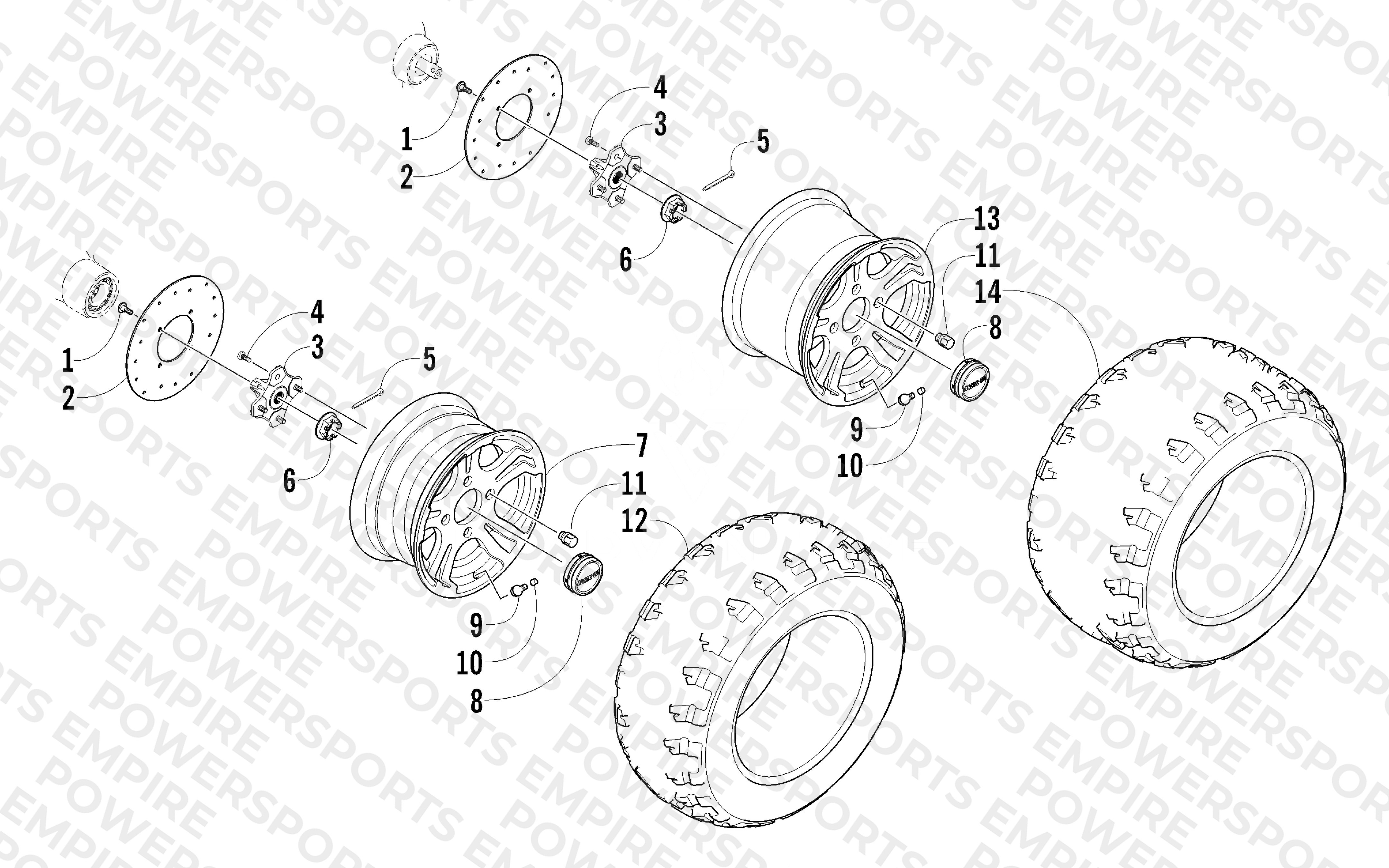 WHEEL AND TIRE ASSEMBLY