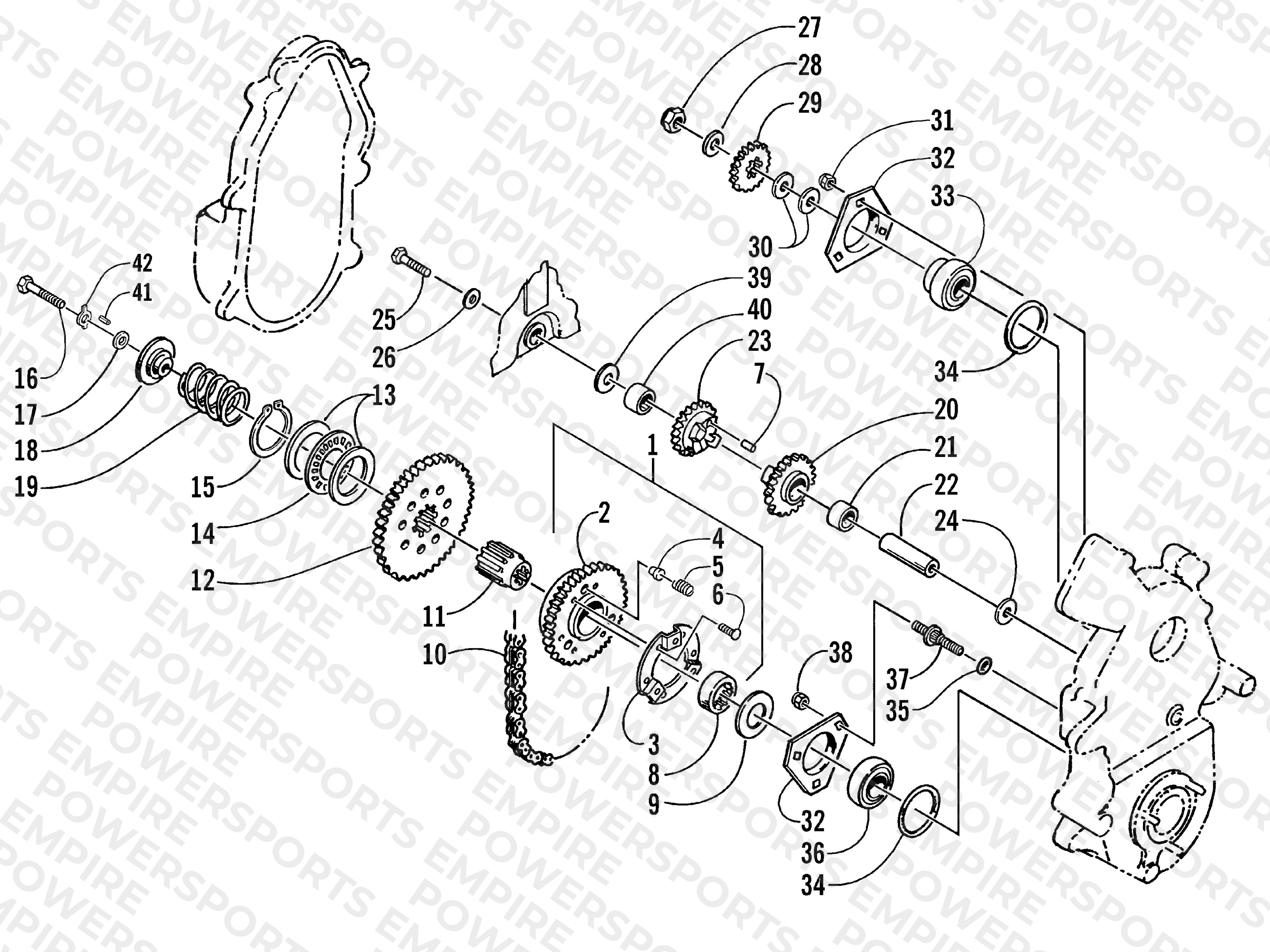 DRIVE/REVERSE DROPCASE ASSEMBLY