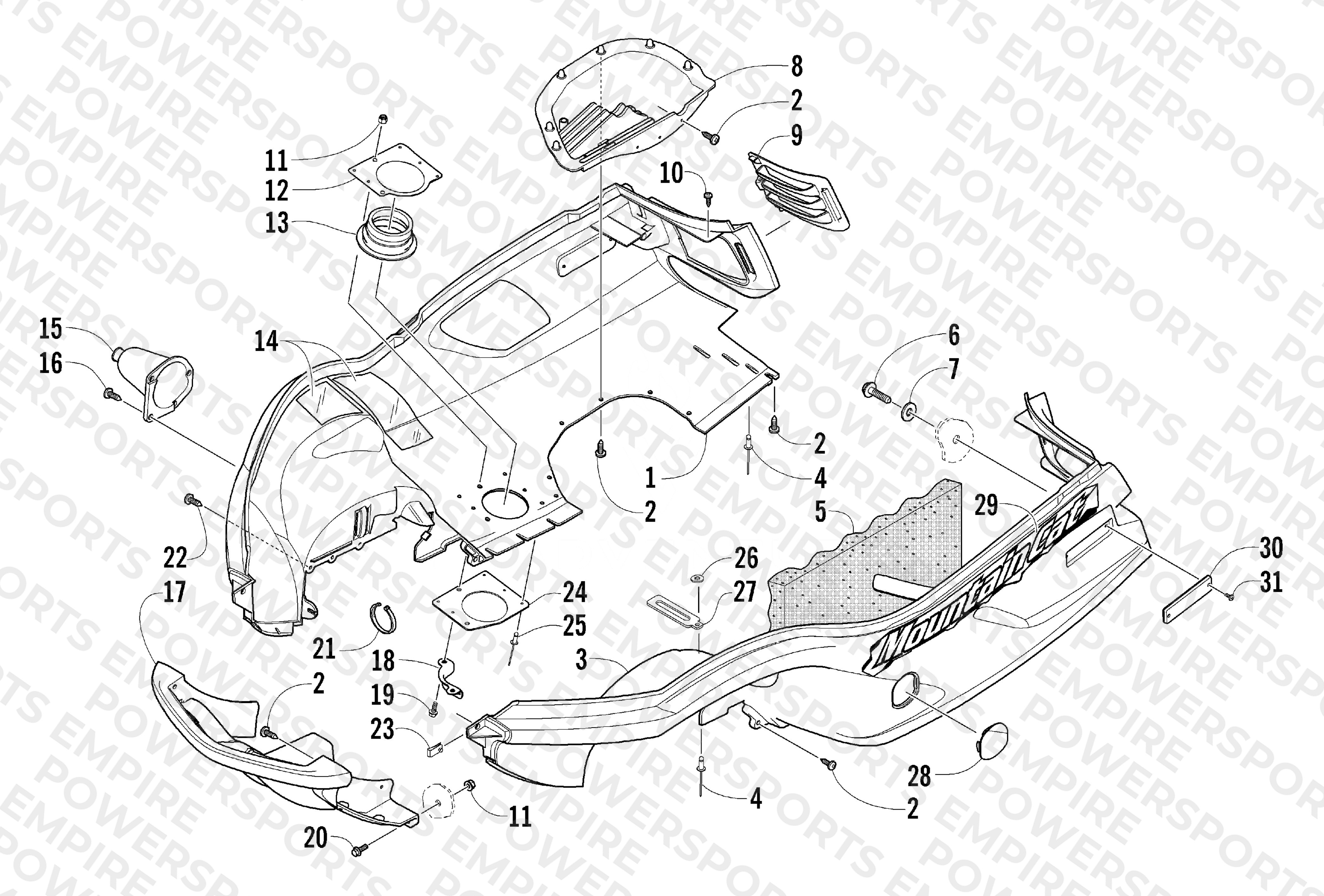BELLY PAN AND FRONT BUMPER ASSEMBLY