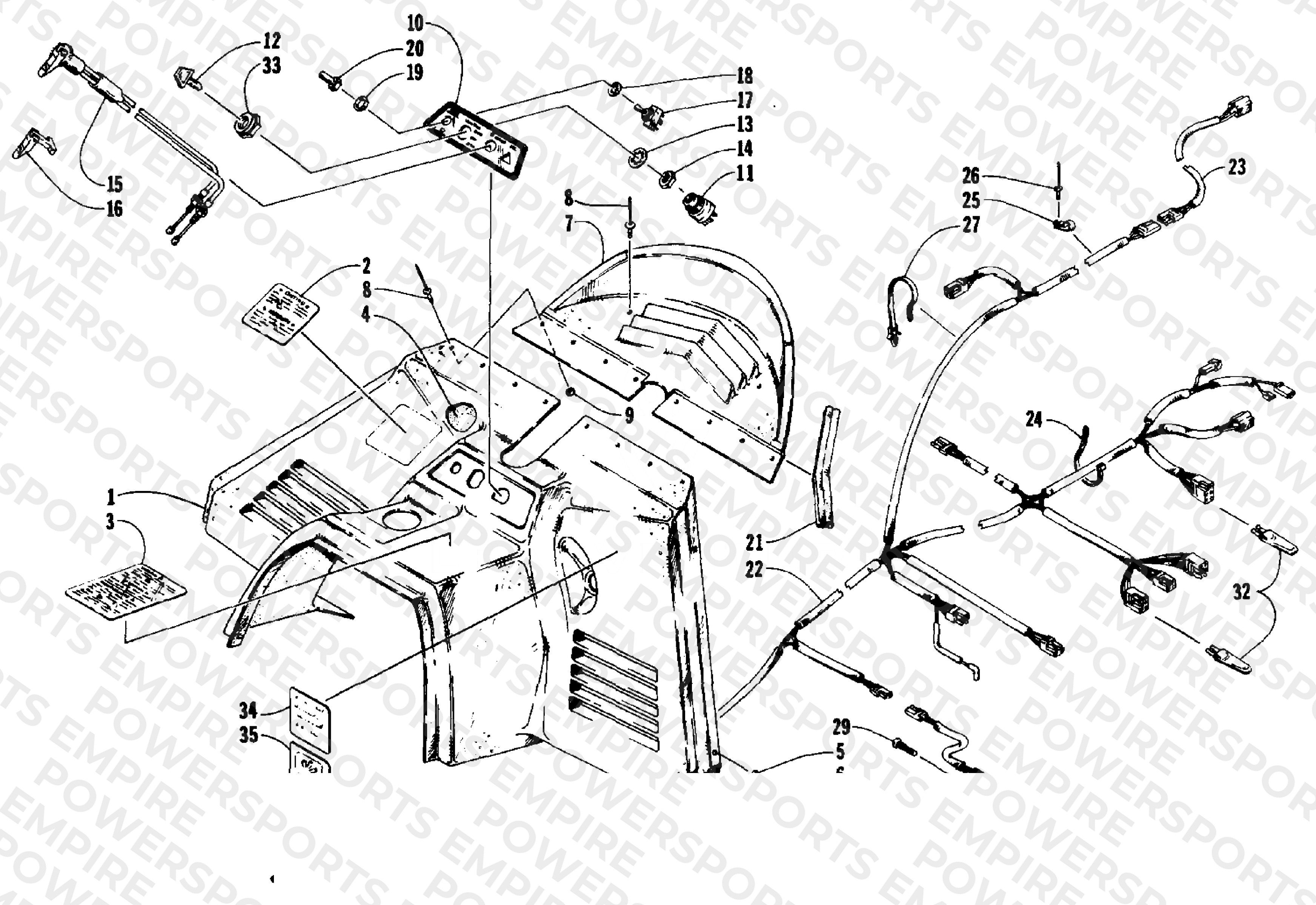 CONSOLE, SWITCHES, AND WIRING ASSEMBLIES