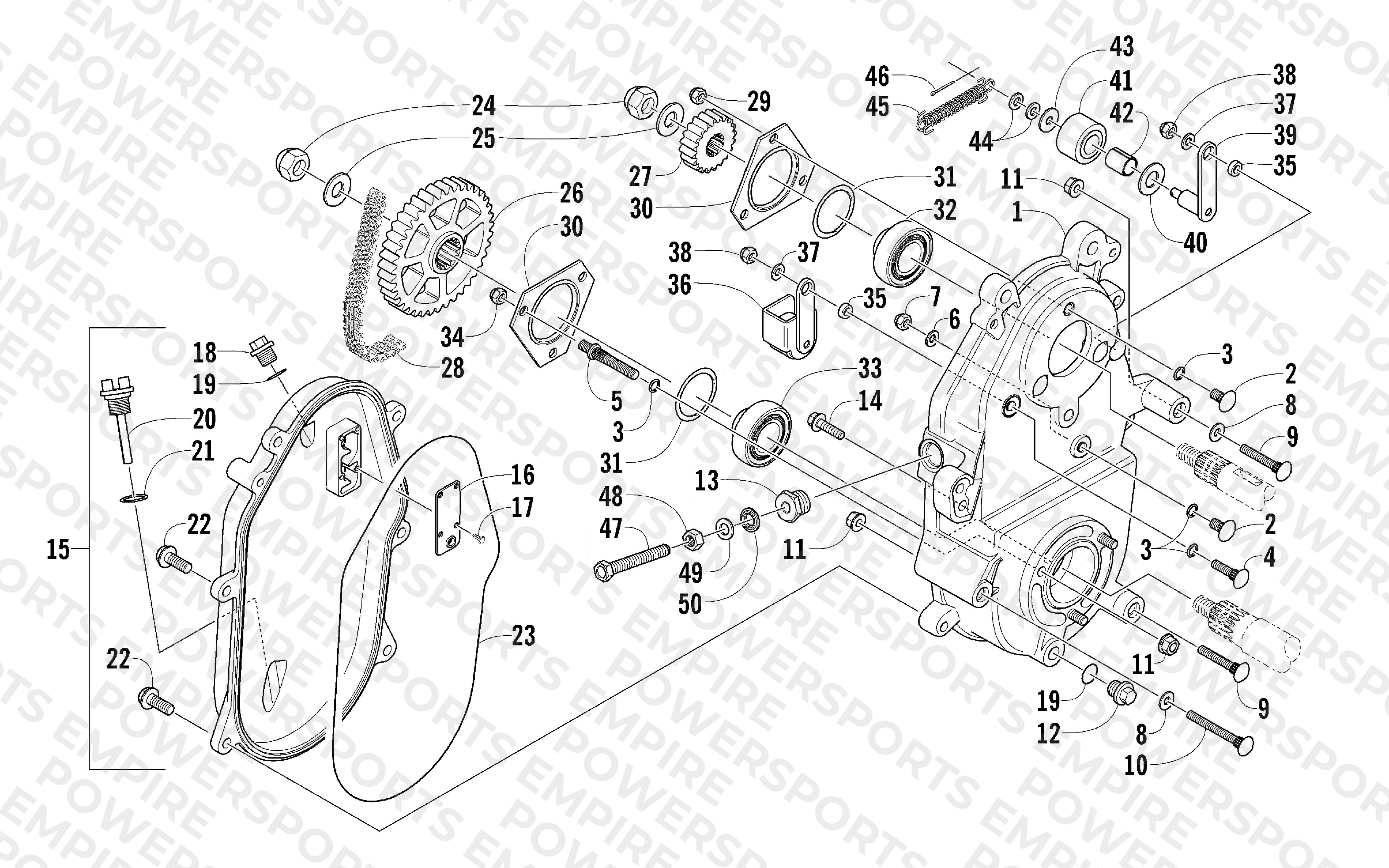 DRIVE/DROPCASE ASSEMBLY