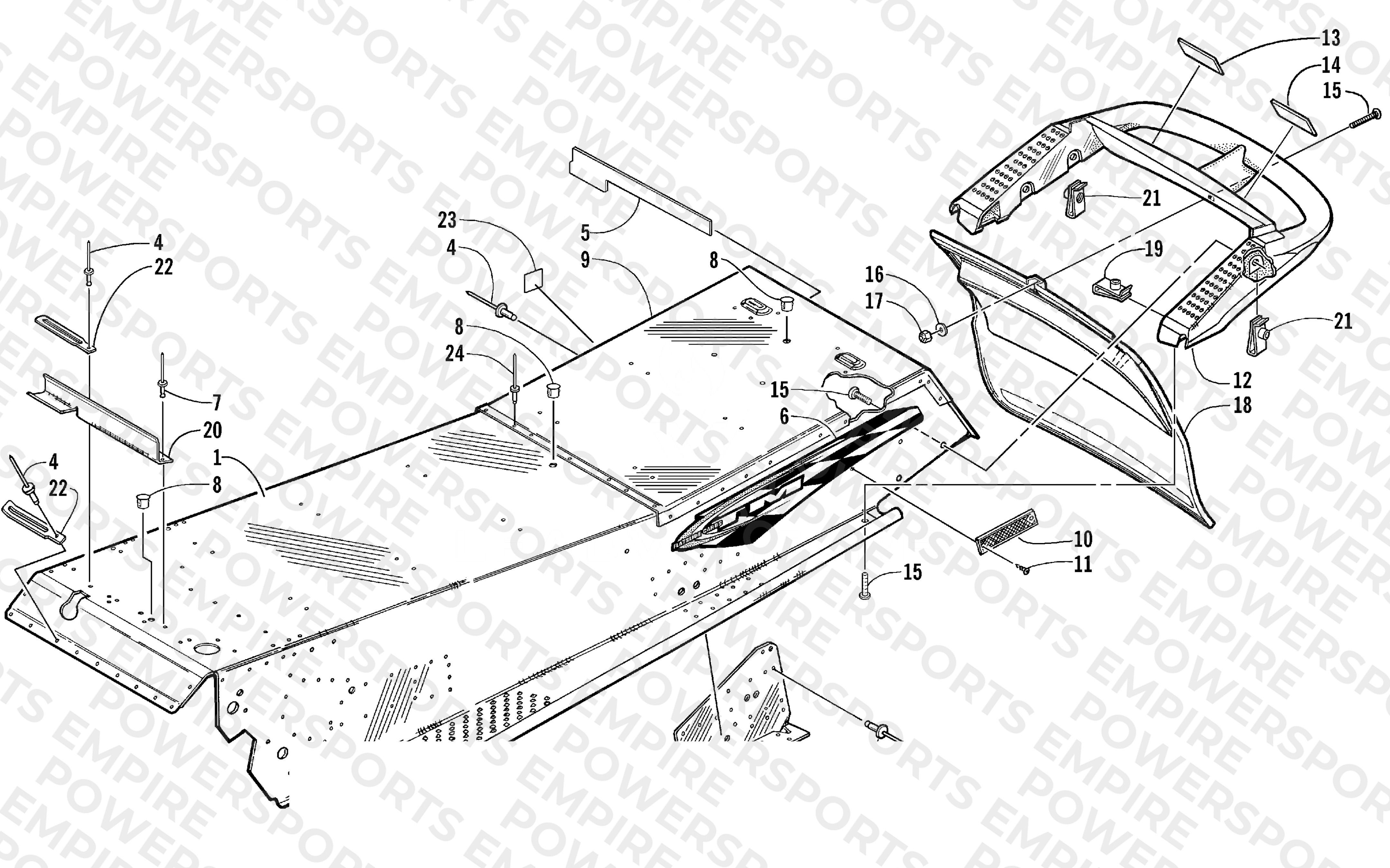 TUNNEL AND REAR BUMPER