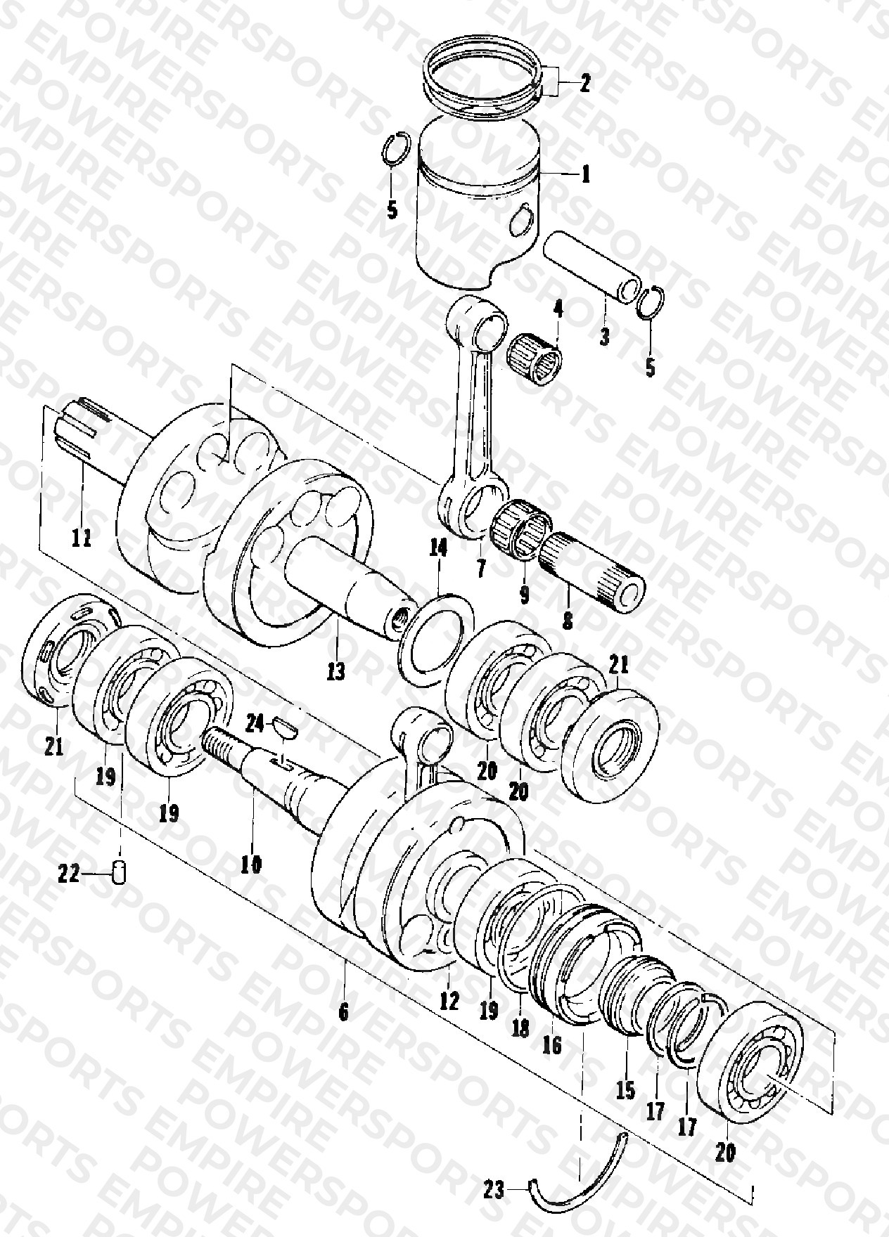 PISTON AND CRANKSHAFT