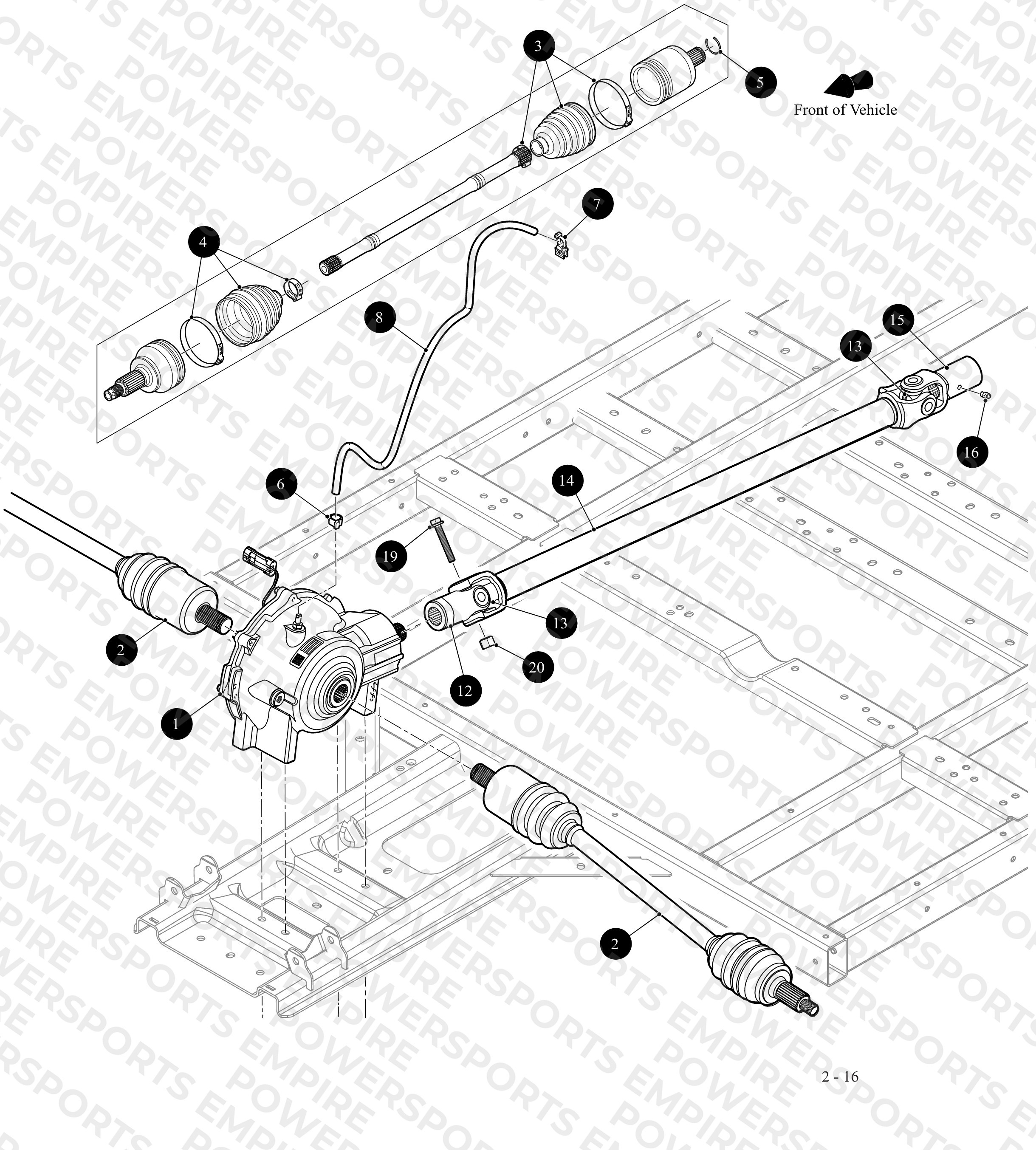 FRONT DRIVE GEARCASEAXLES