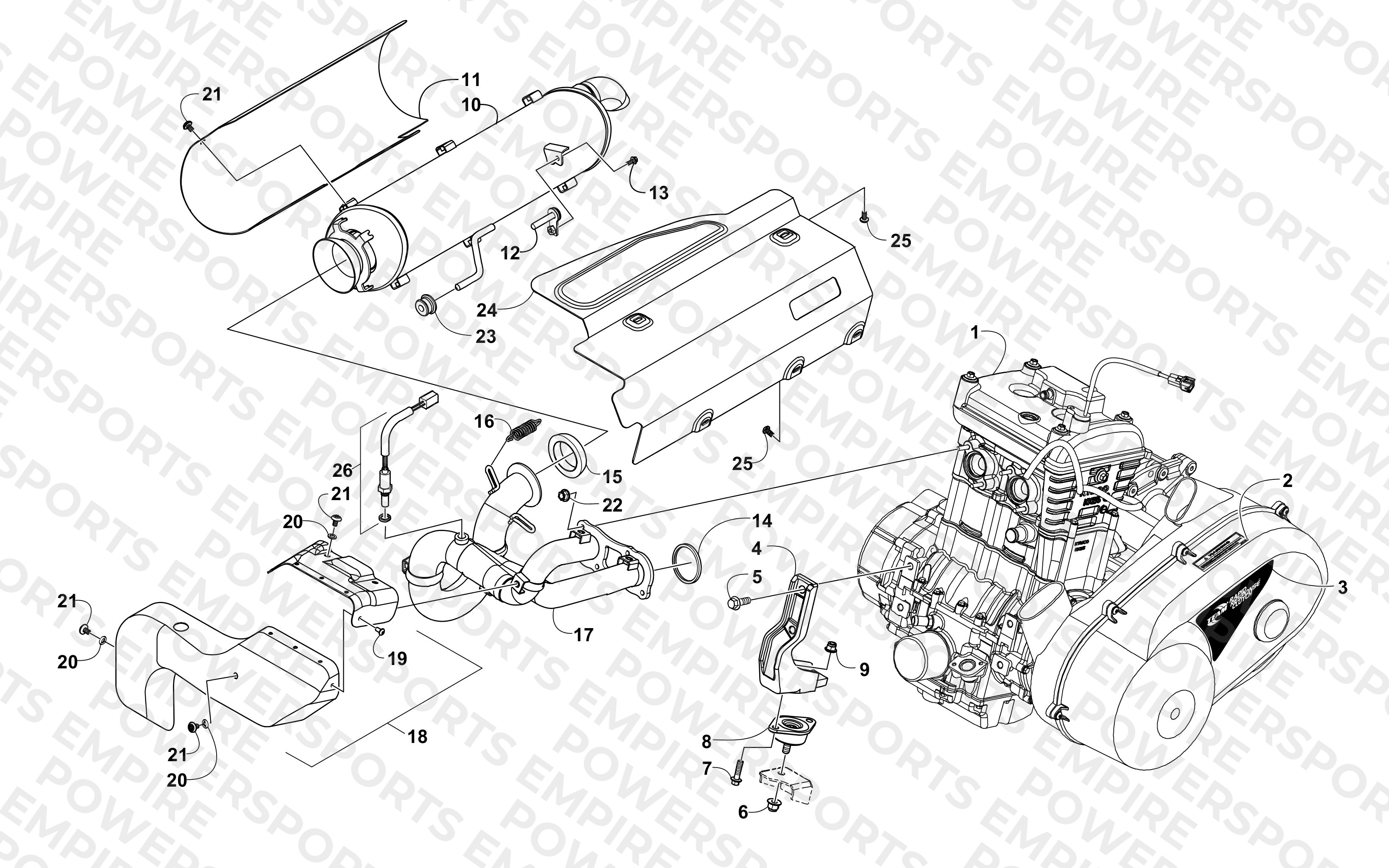 ENGINE AND EXHAUST