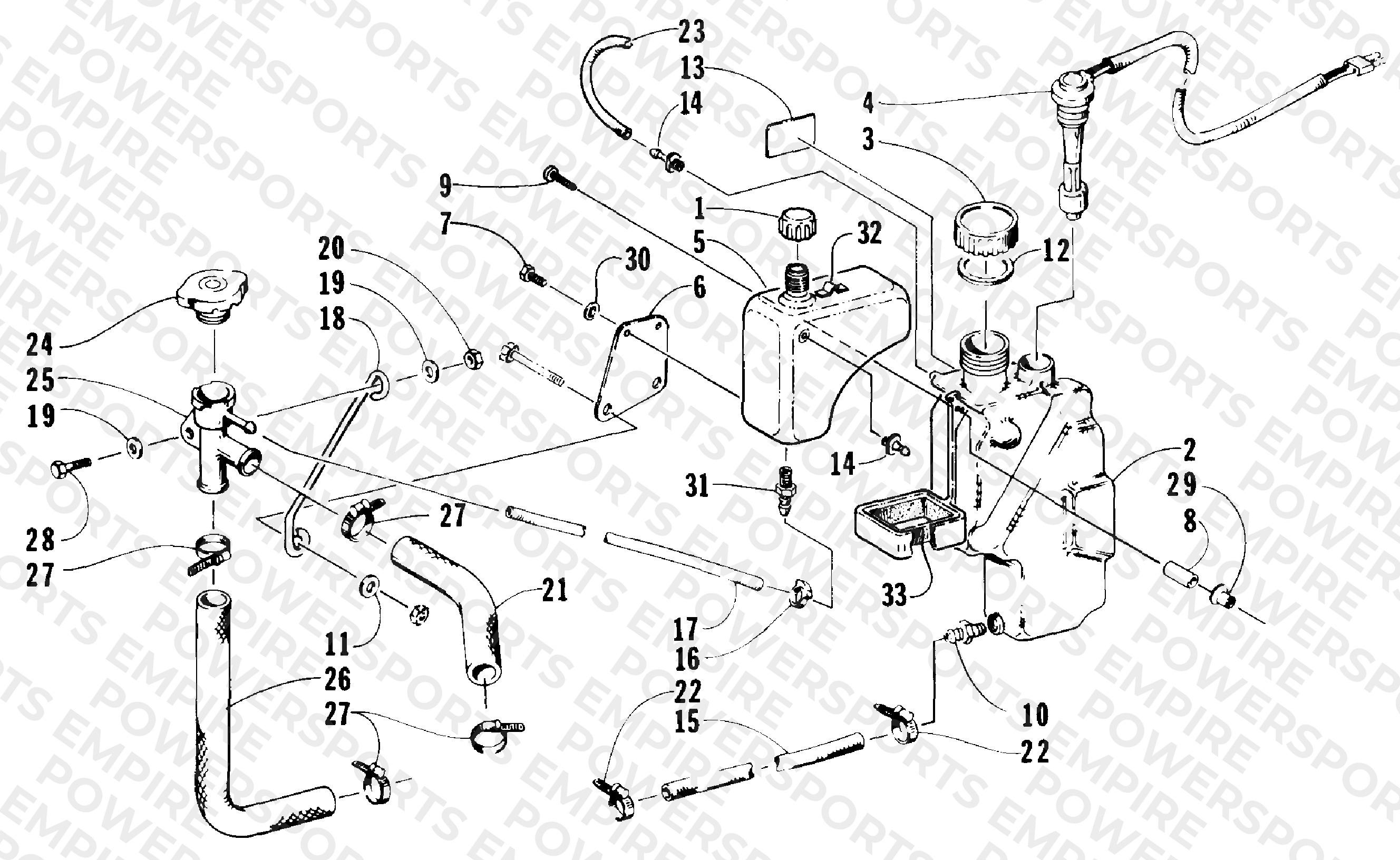 COOLANT AND OIL TANK ASSEMBLIES