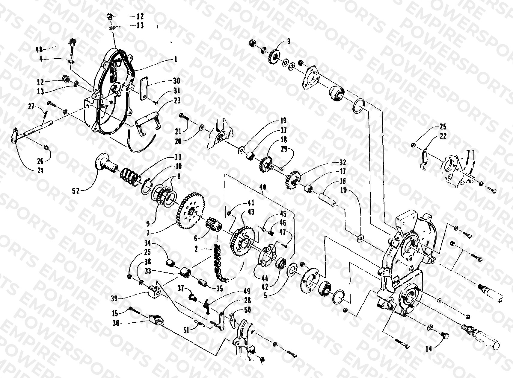 DRIVE/REVERSE DROPCASE ASSEMBLY
