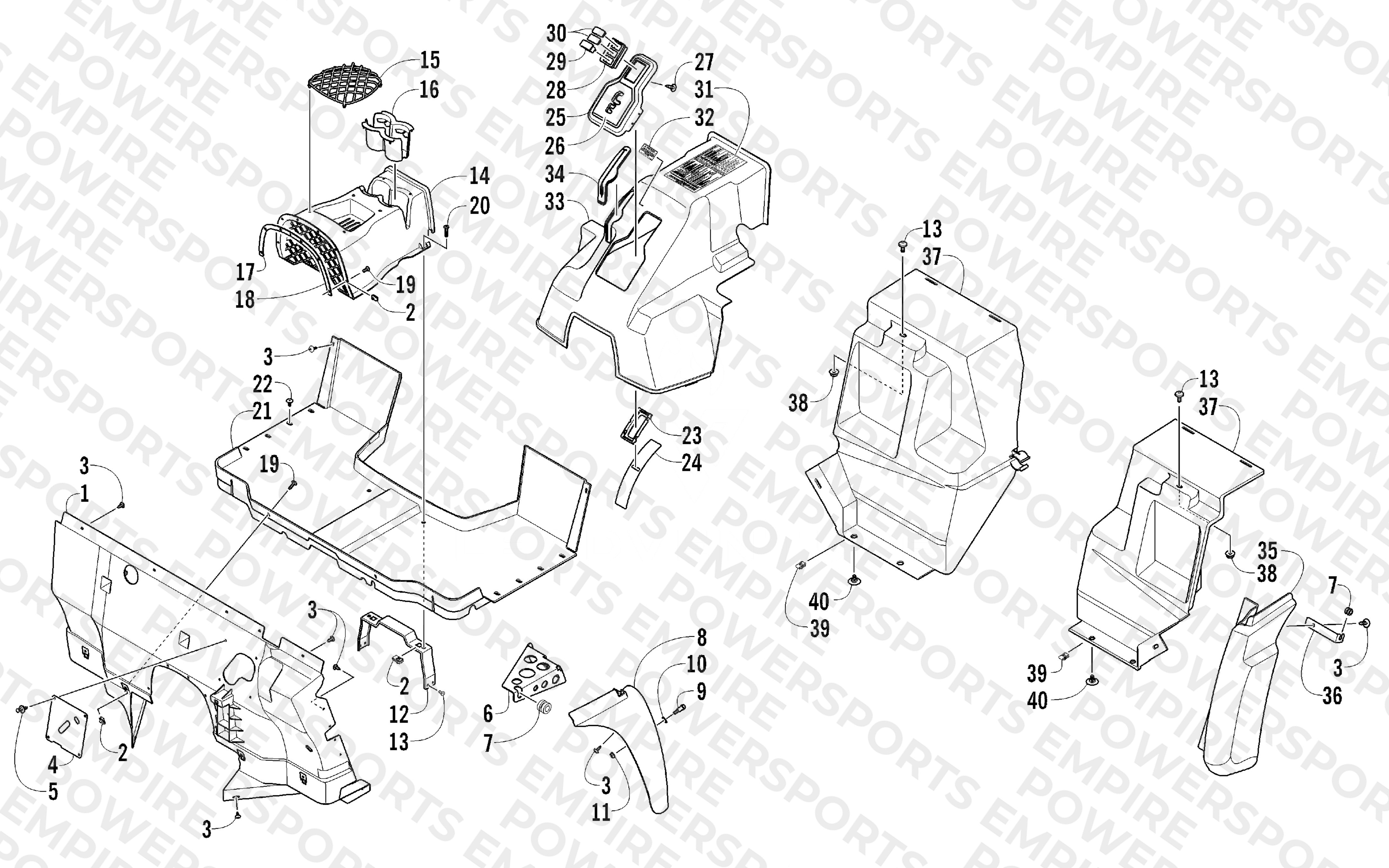 CONSOLE AND FLOOR PANEL ASSEMBLY