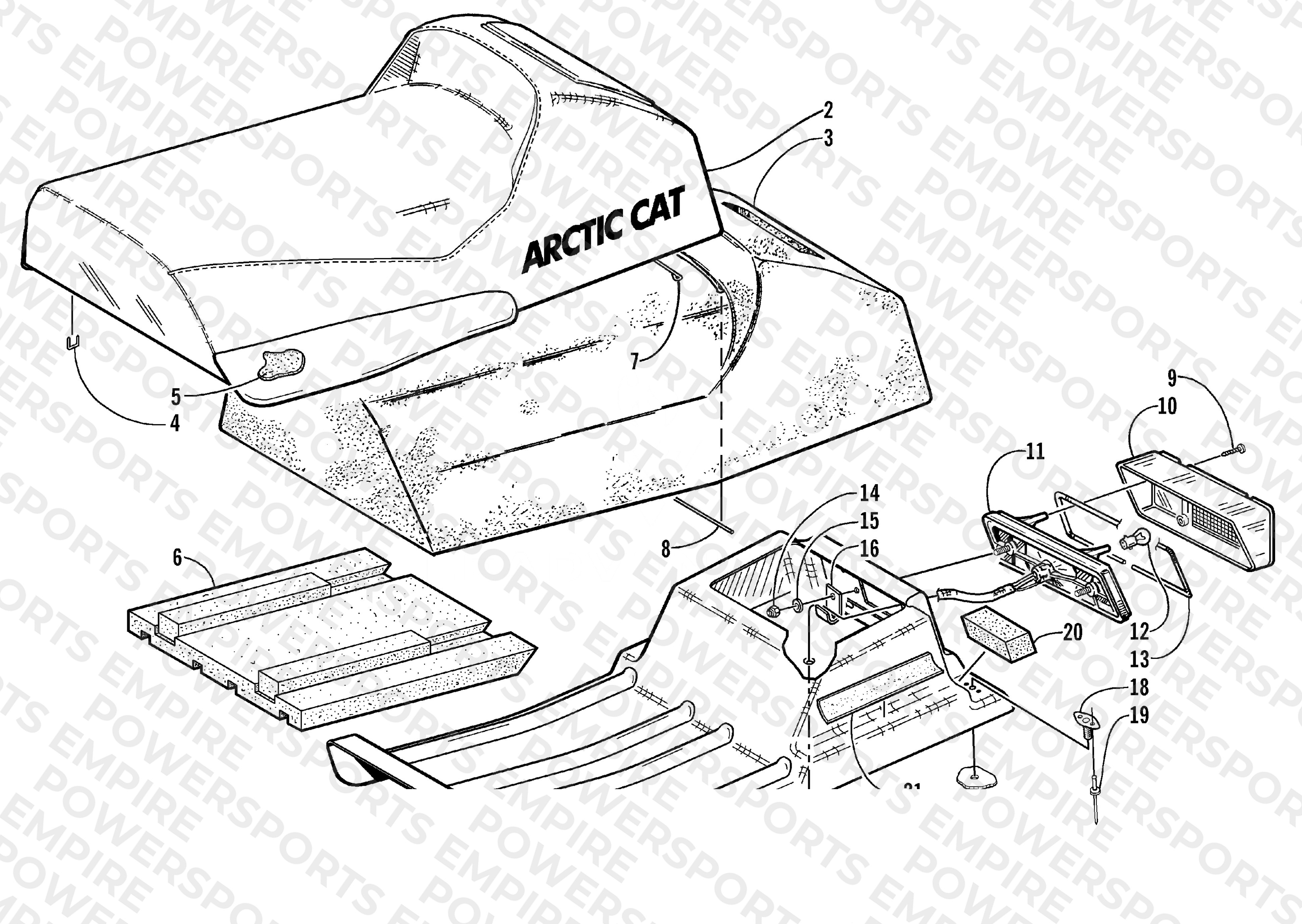 SEAT AND TAILLIGHT ASSEMBLY