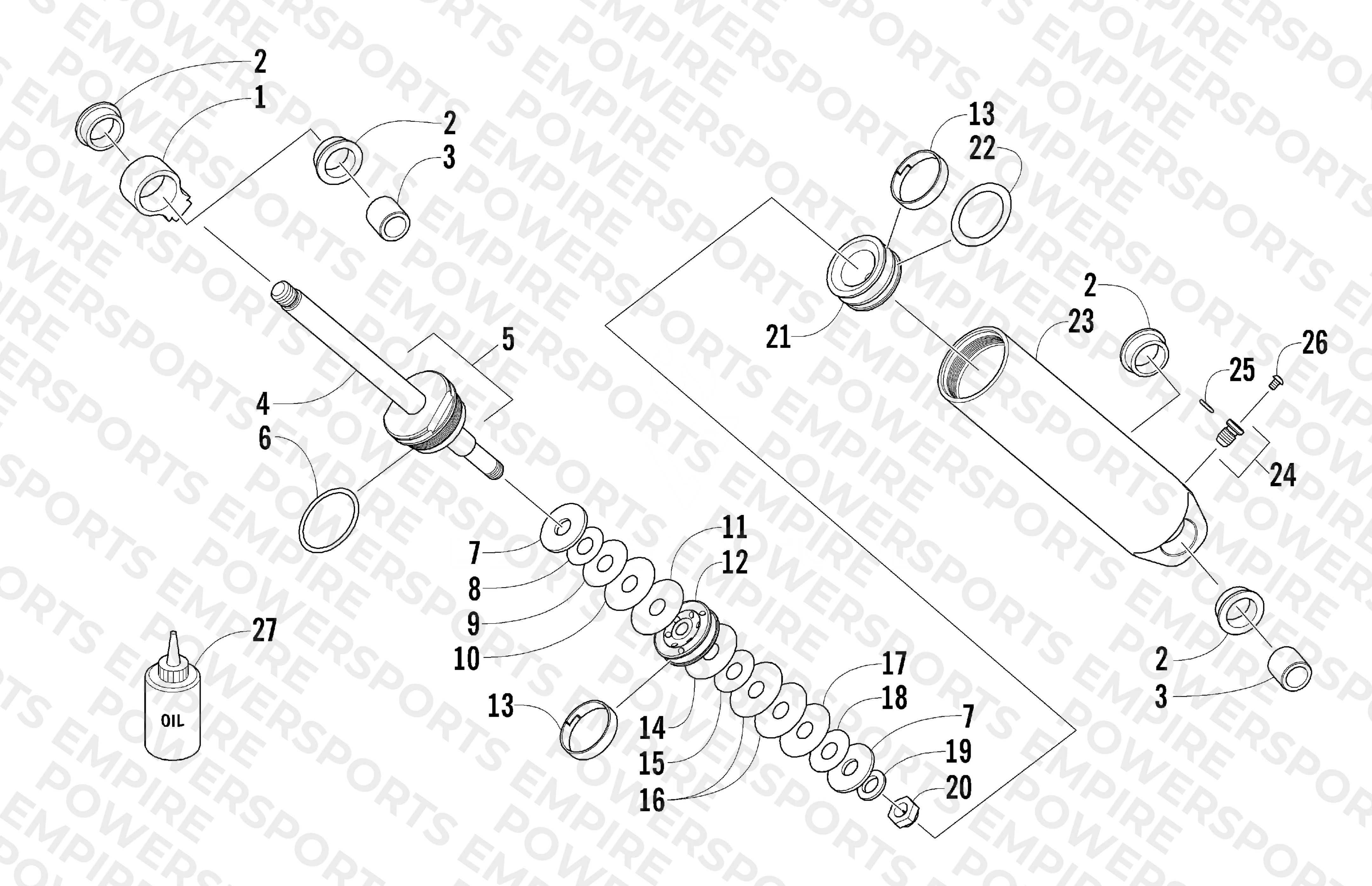 REAR SUSPENSION REAR ARM SHOCK ABSORBER