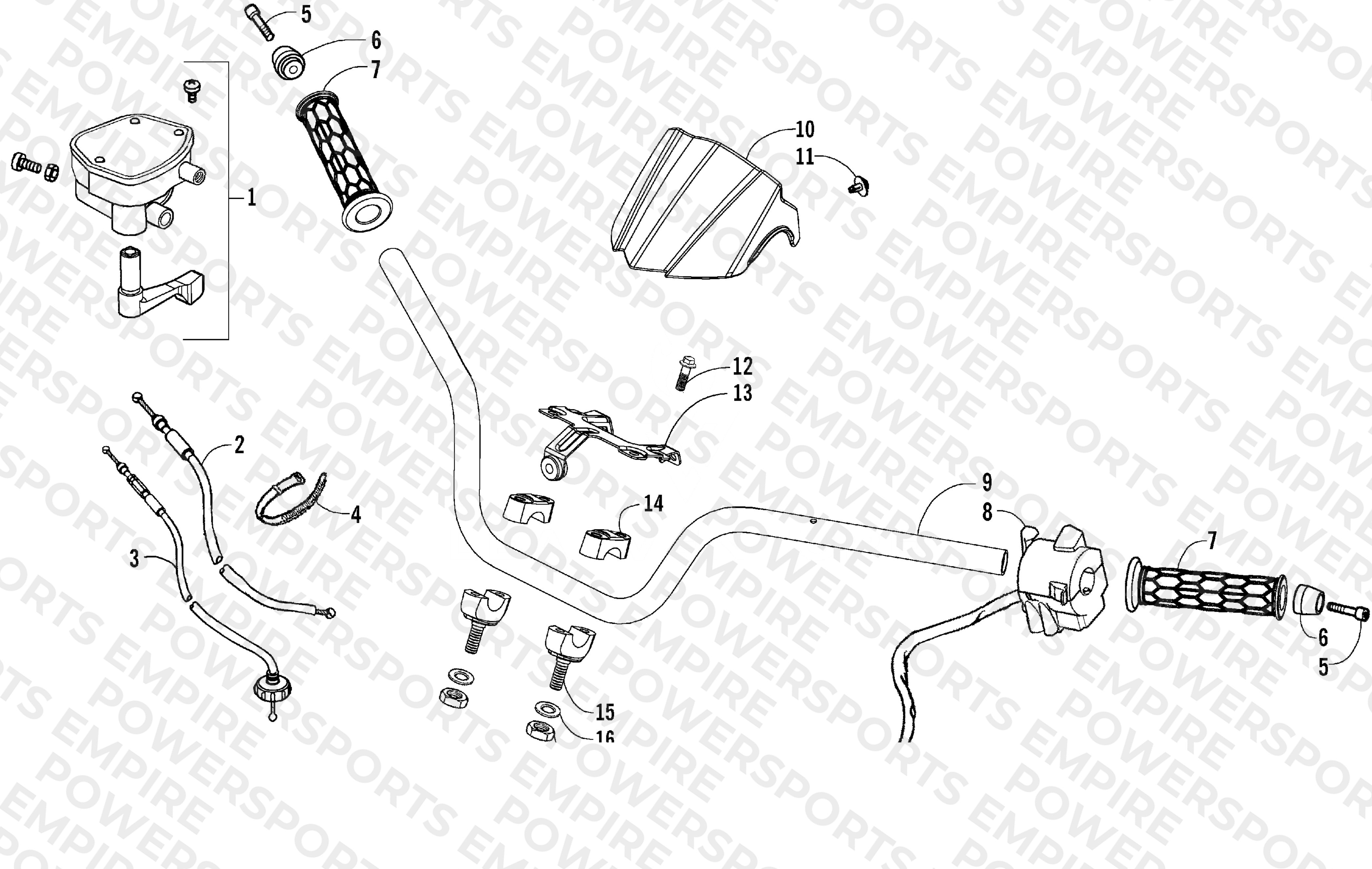 HANDLEBAR AND CONTROLS ASSEMBLY