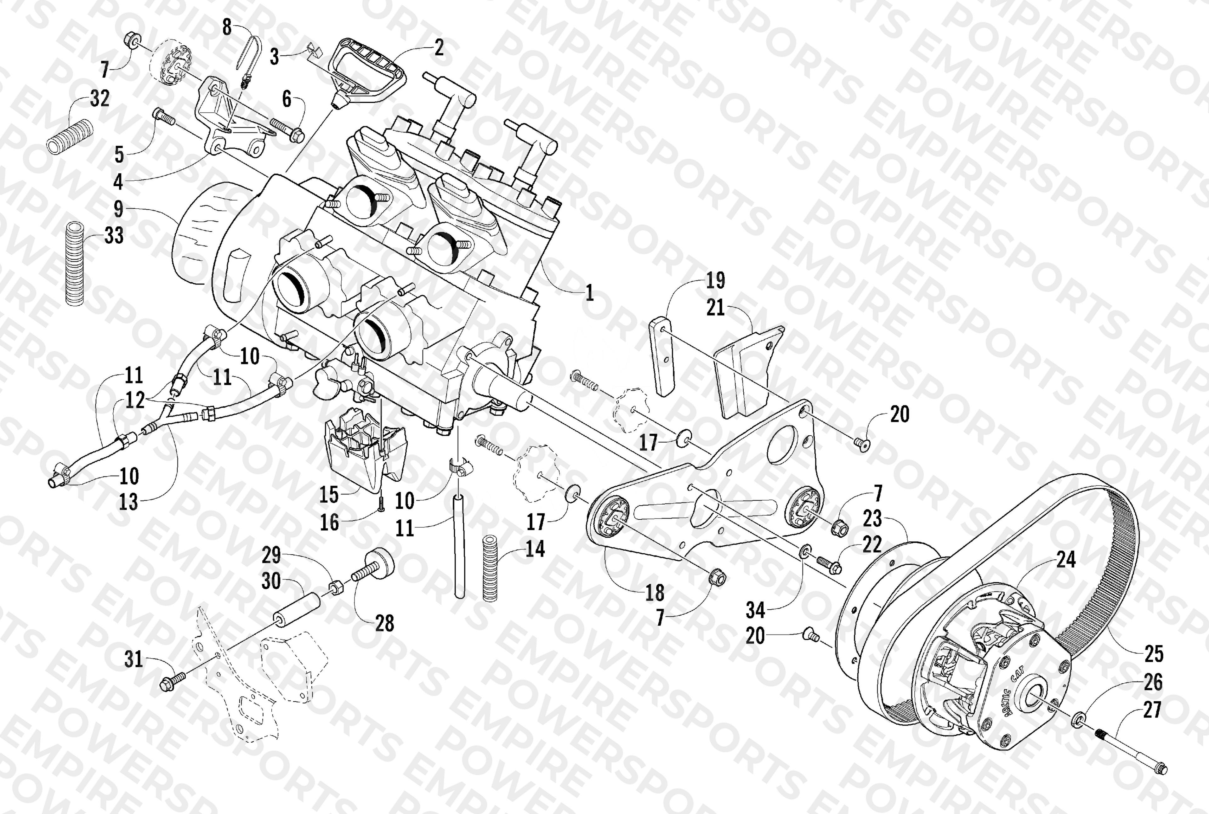 ENGINE AND RELATED PARTS