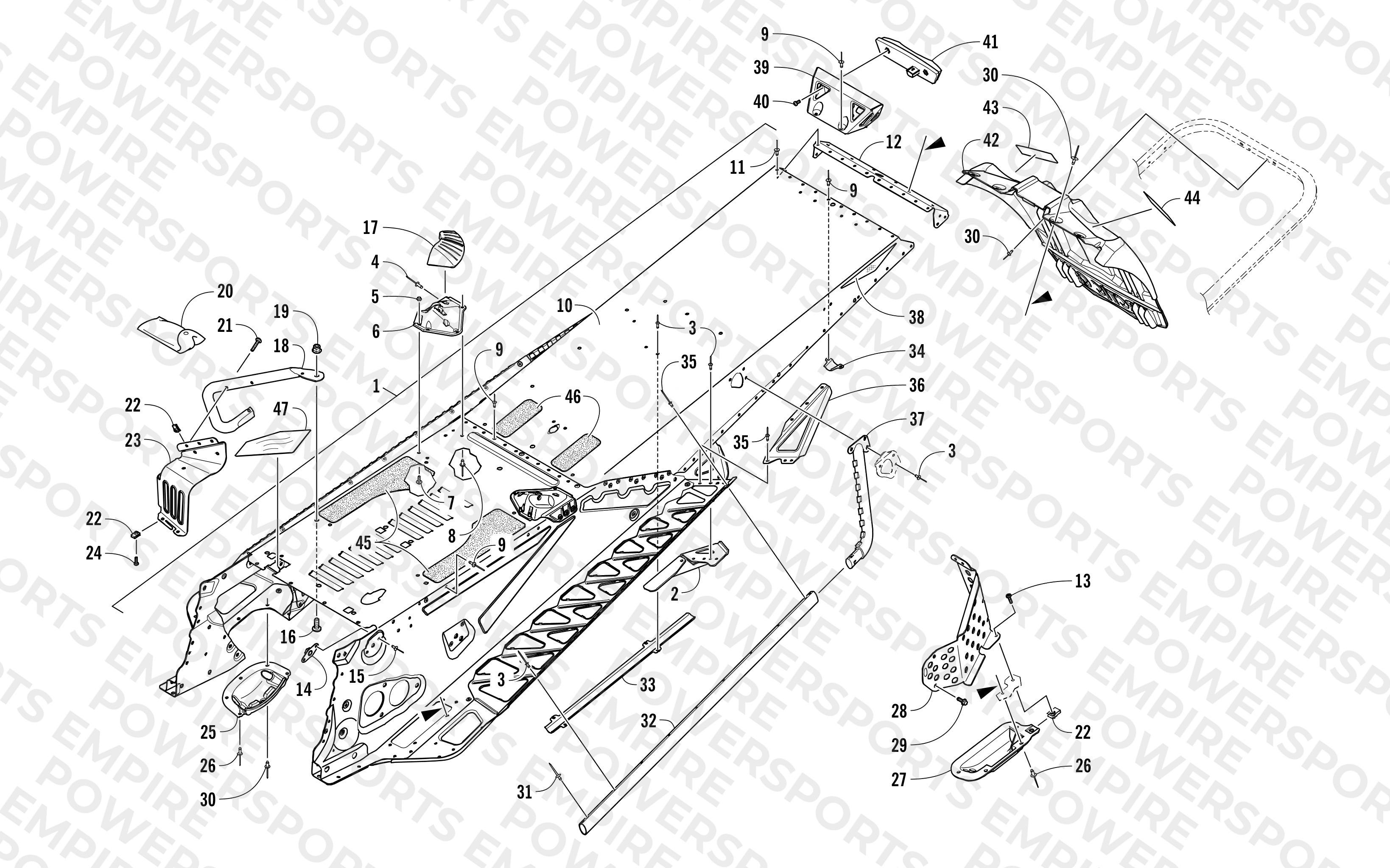 TUNNEL AND SNOWFLAP ASSEMBLY
