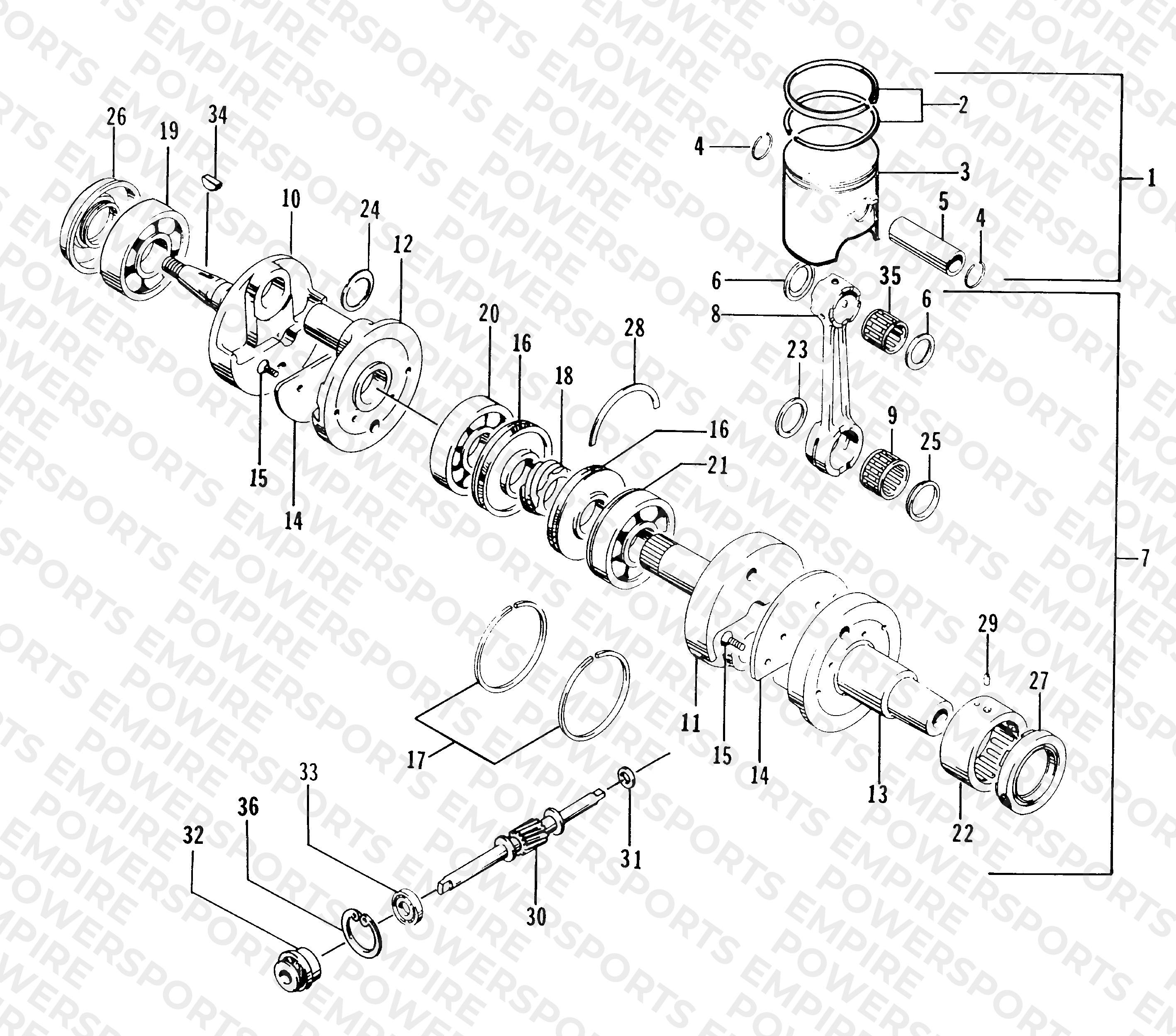 PISTON AND CRANKSHAFT