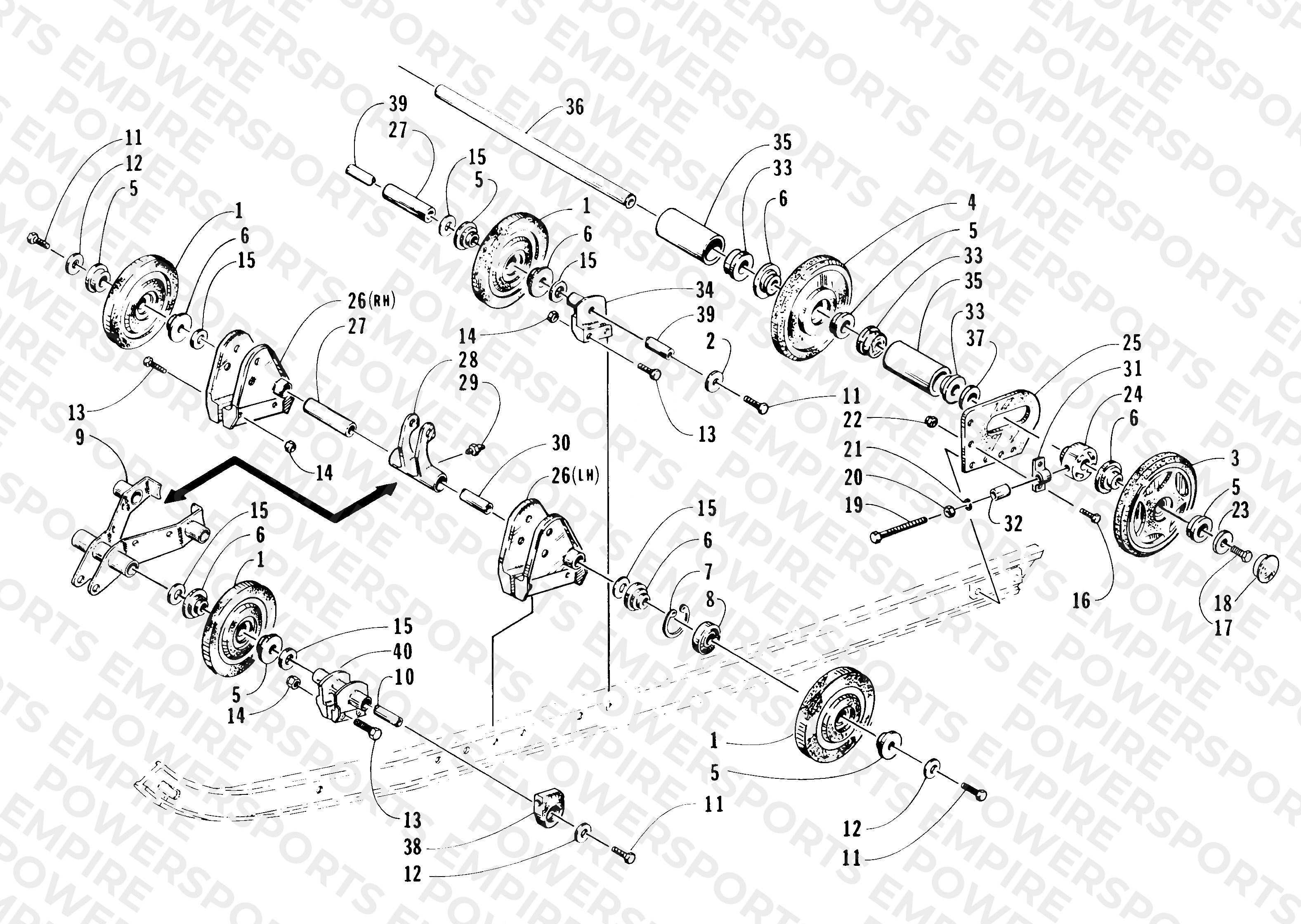 REAR SUSPENSION AXLE ASSEMBLY