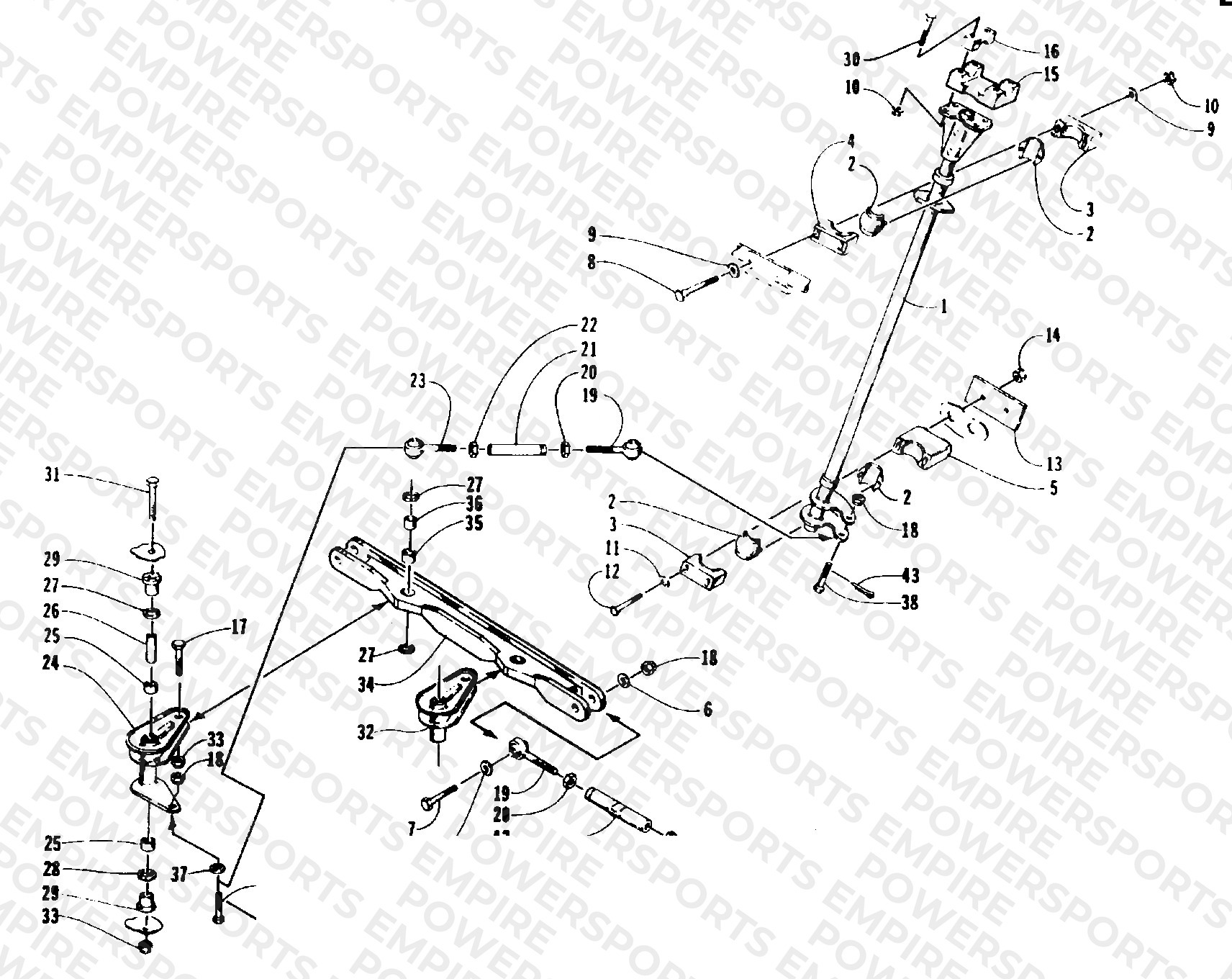 TIE ROD/STEERING POST ASSEMBLY