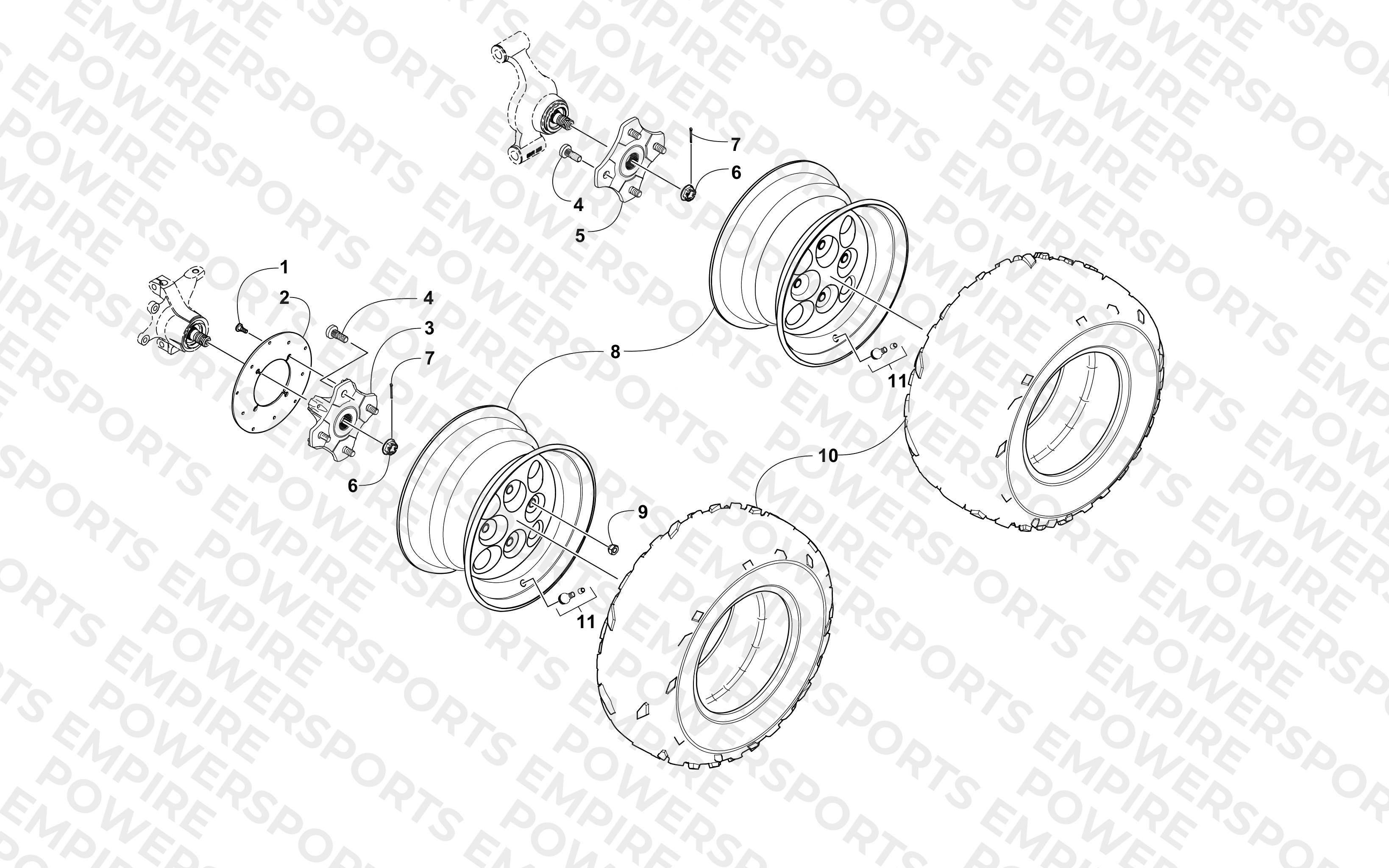 WHEEL AND TIRE ASSEMBLY