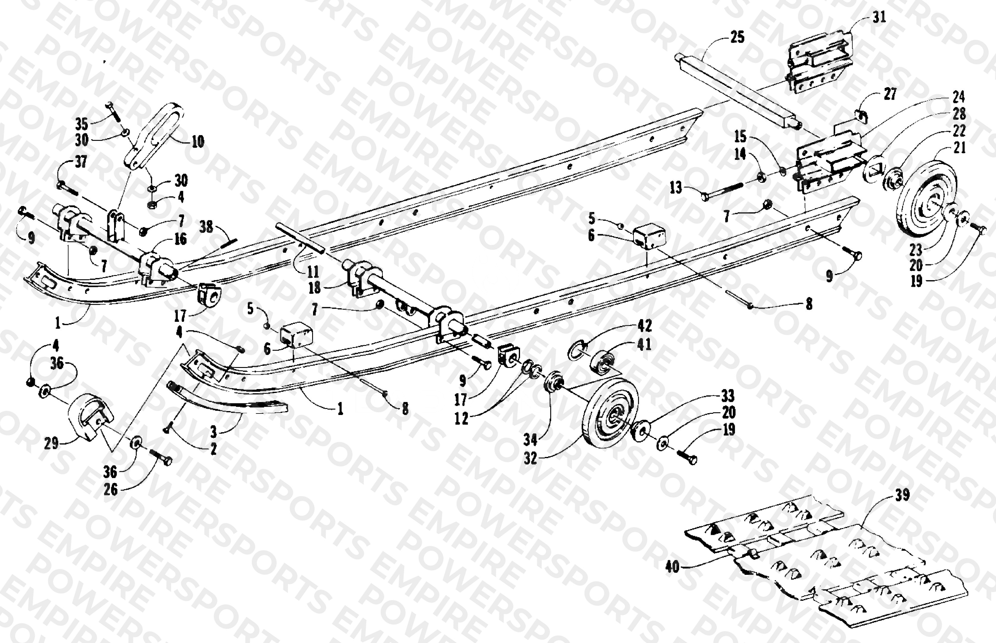 SLIDE RAIL AND TRACK ASSEMBLY