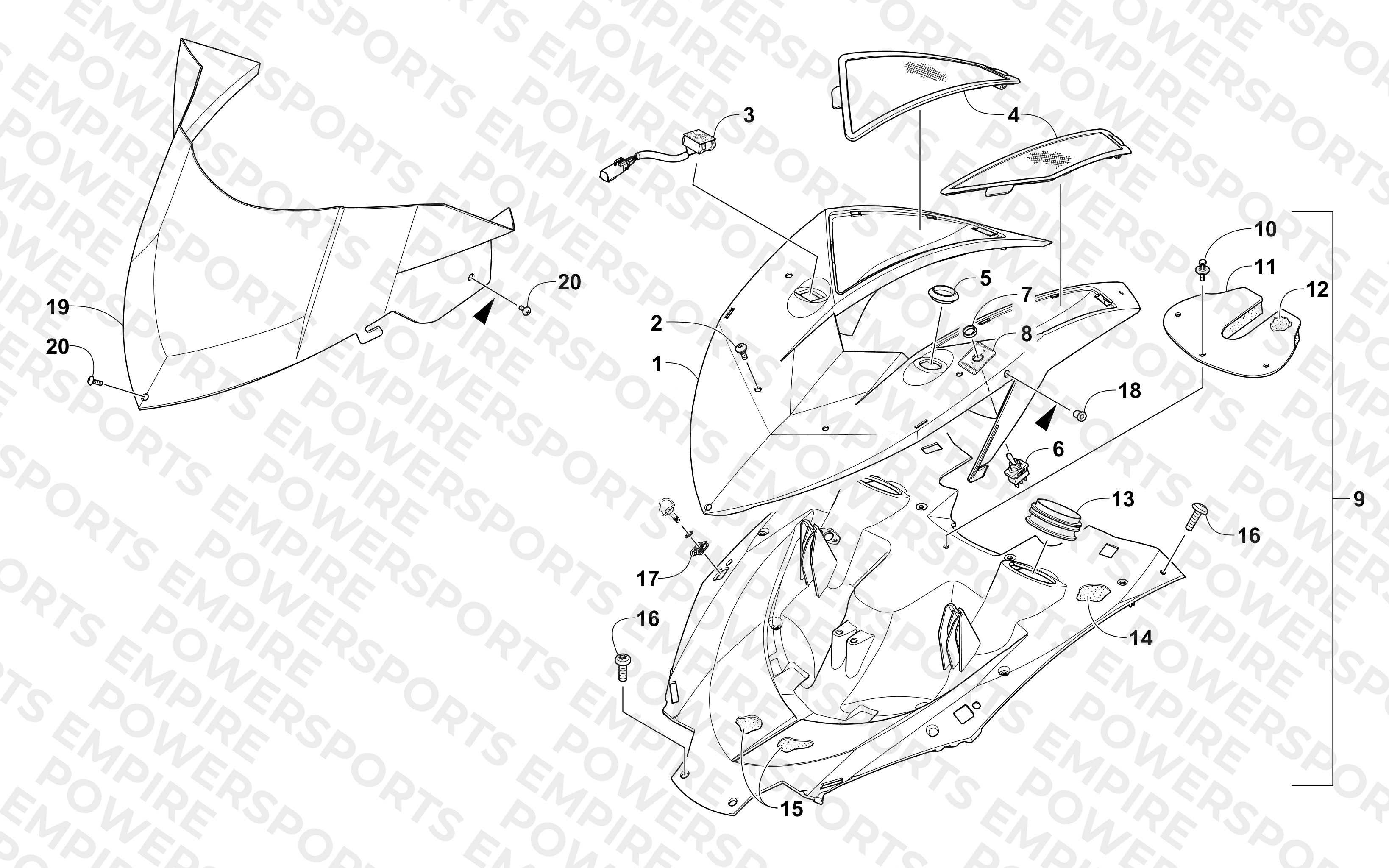 POD AND WINDSHIELD ASSEMBLY