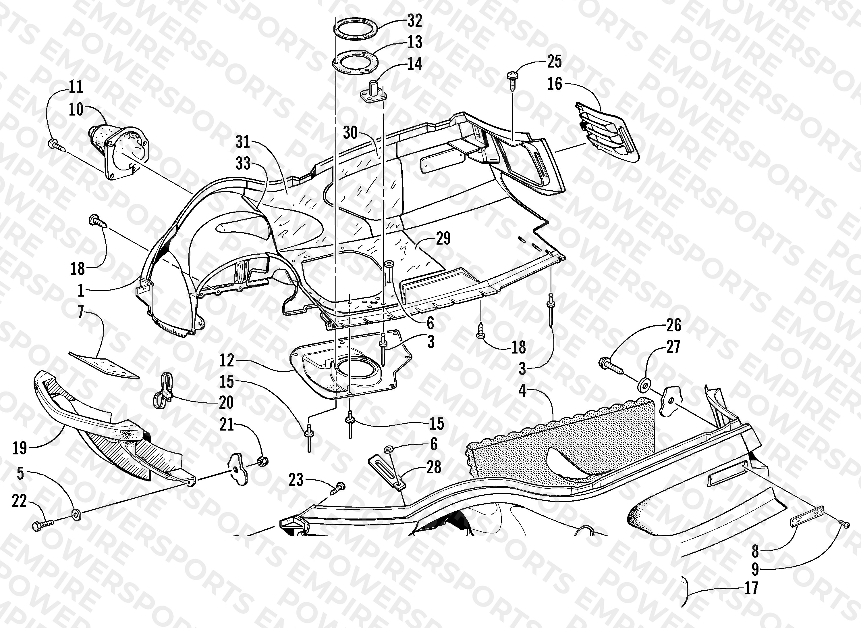 BELLY PAN AND FRONT BUMPER ASSEMBLY