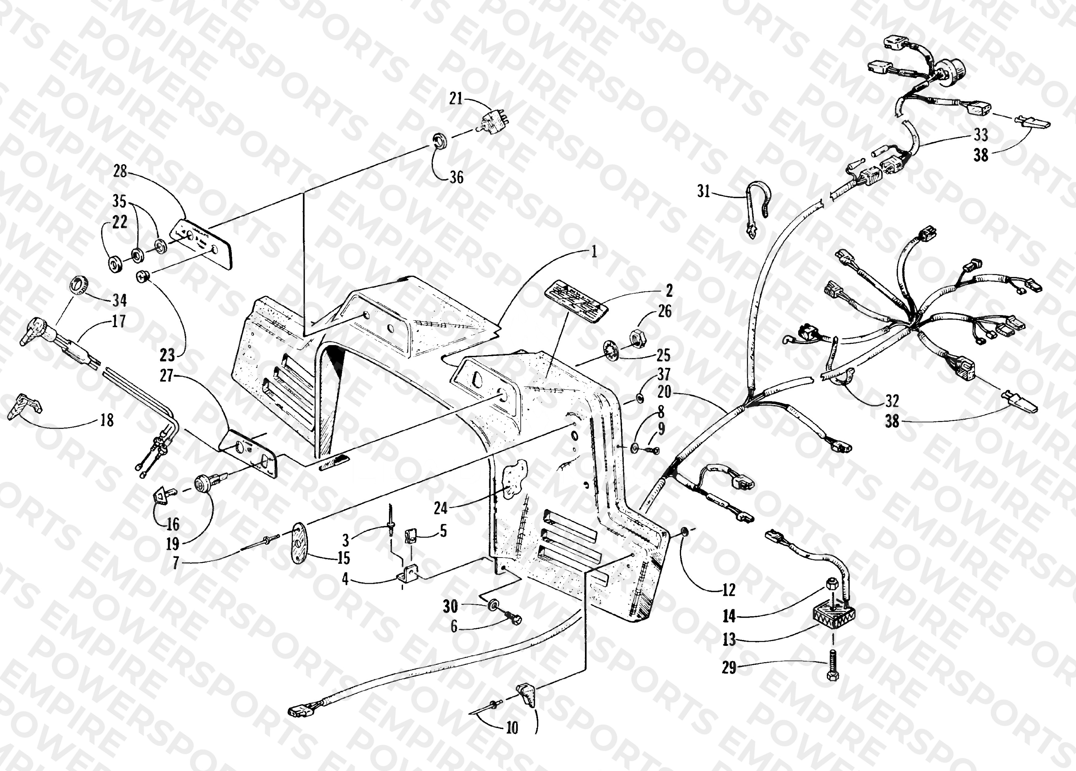 CONSOLE, SWITCHES, AND WIRING ASSEMBLIES