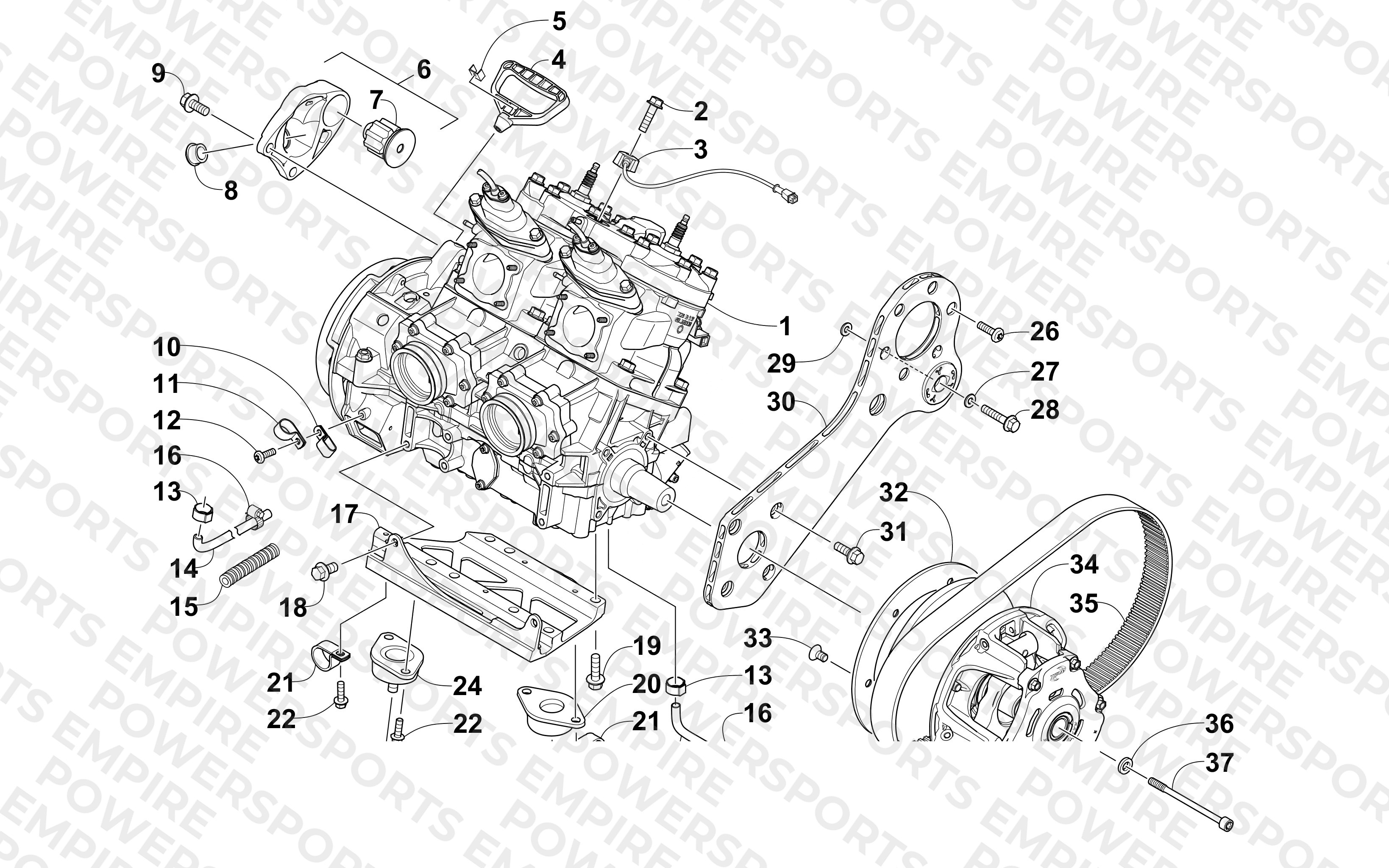 ENGINE AND RELATED PARTS
