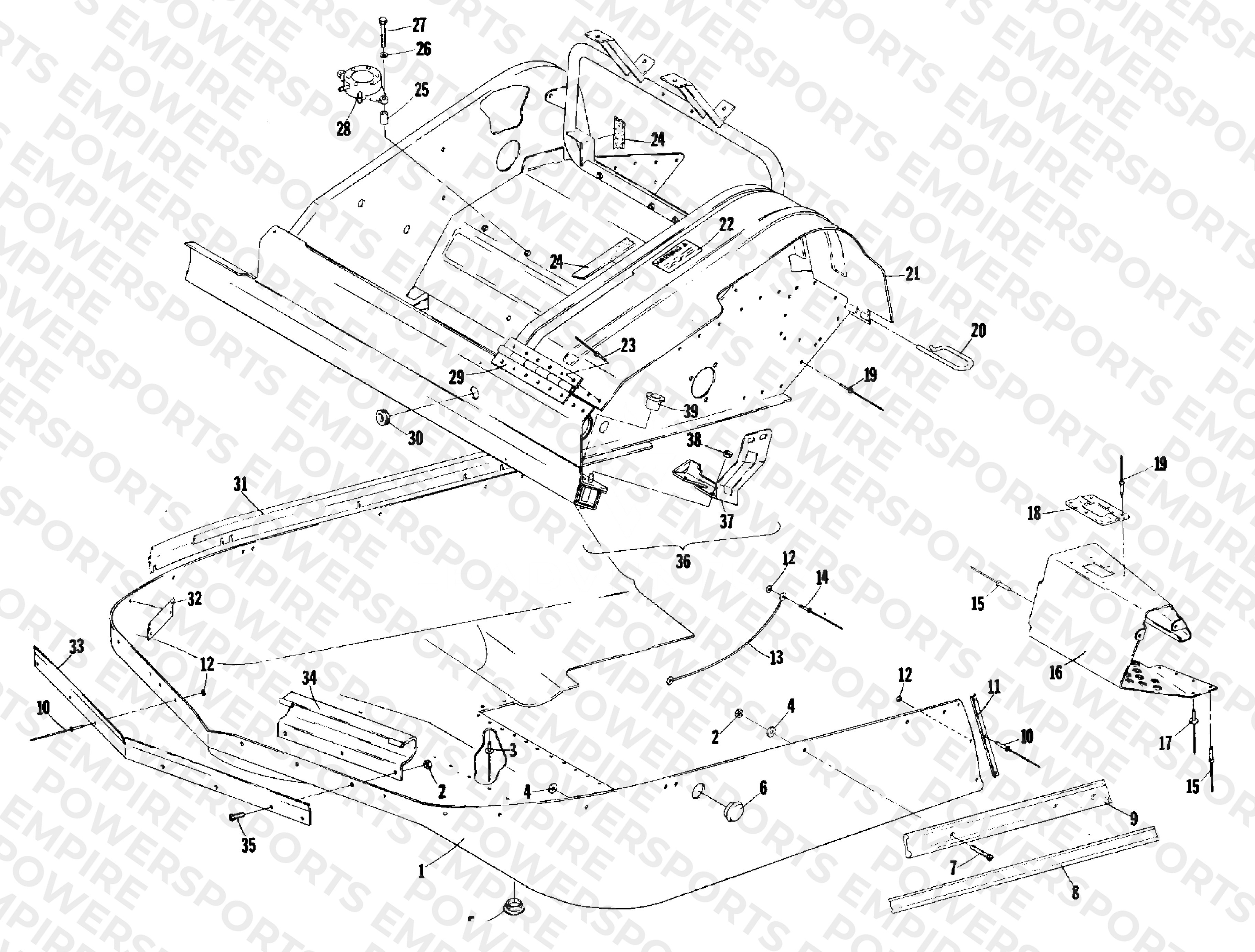 BELLY PAN AND FRONT FRAME