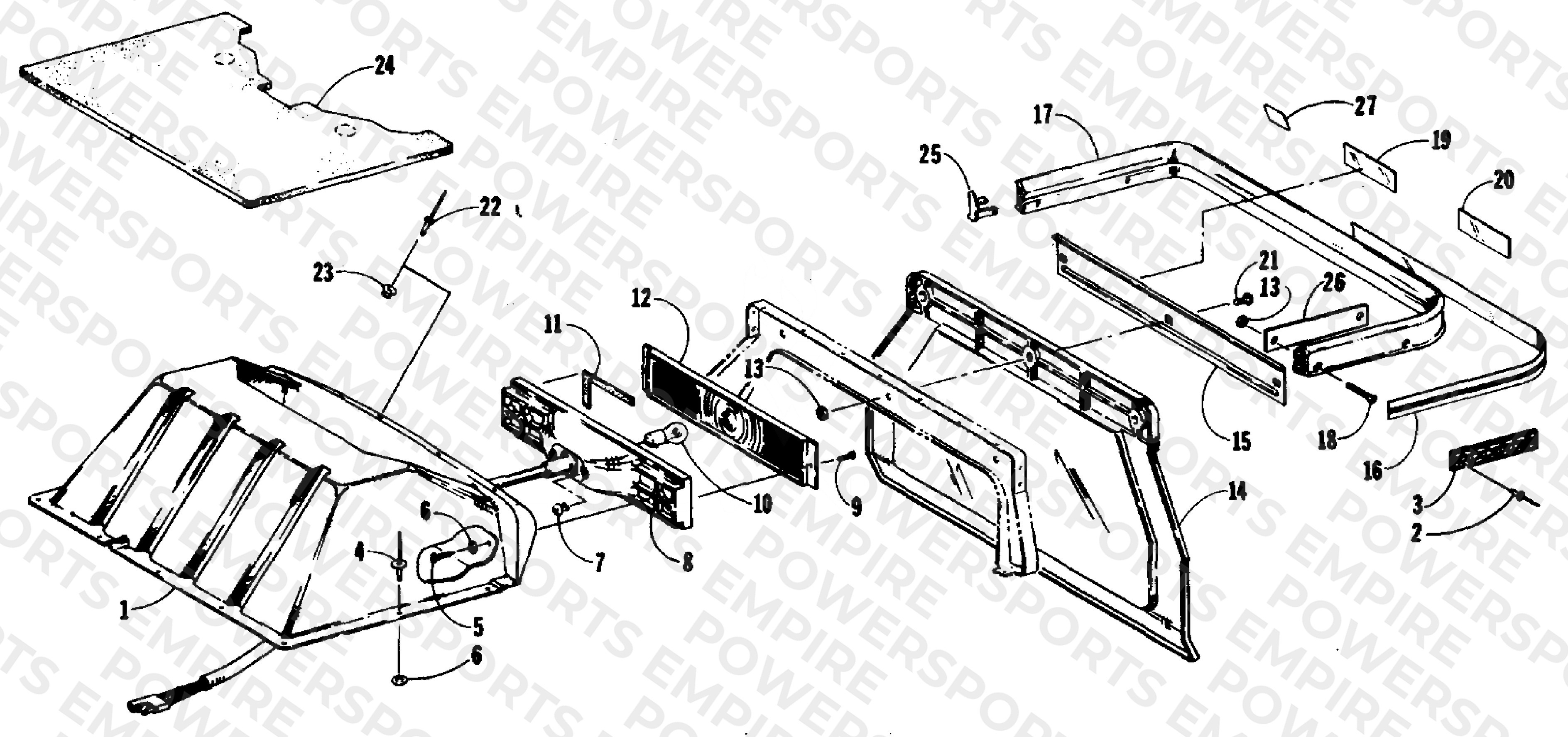TOOLBOX, TAILLIGHT AND REAR BUMPER