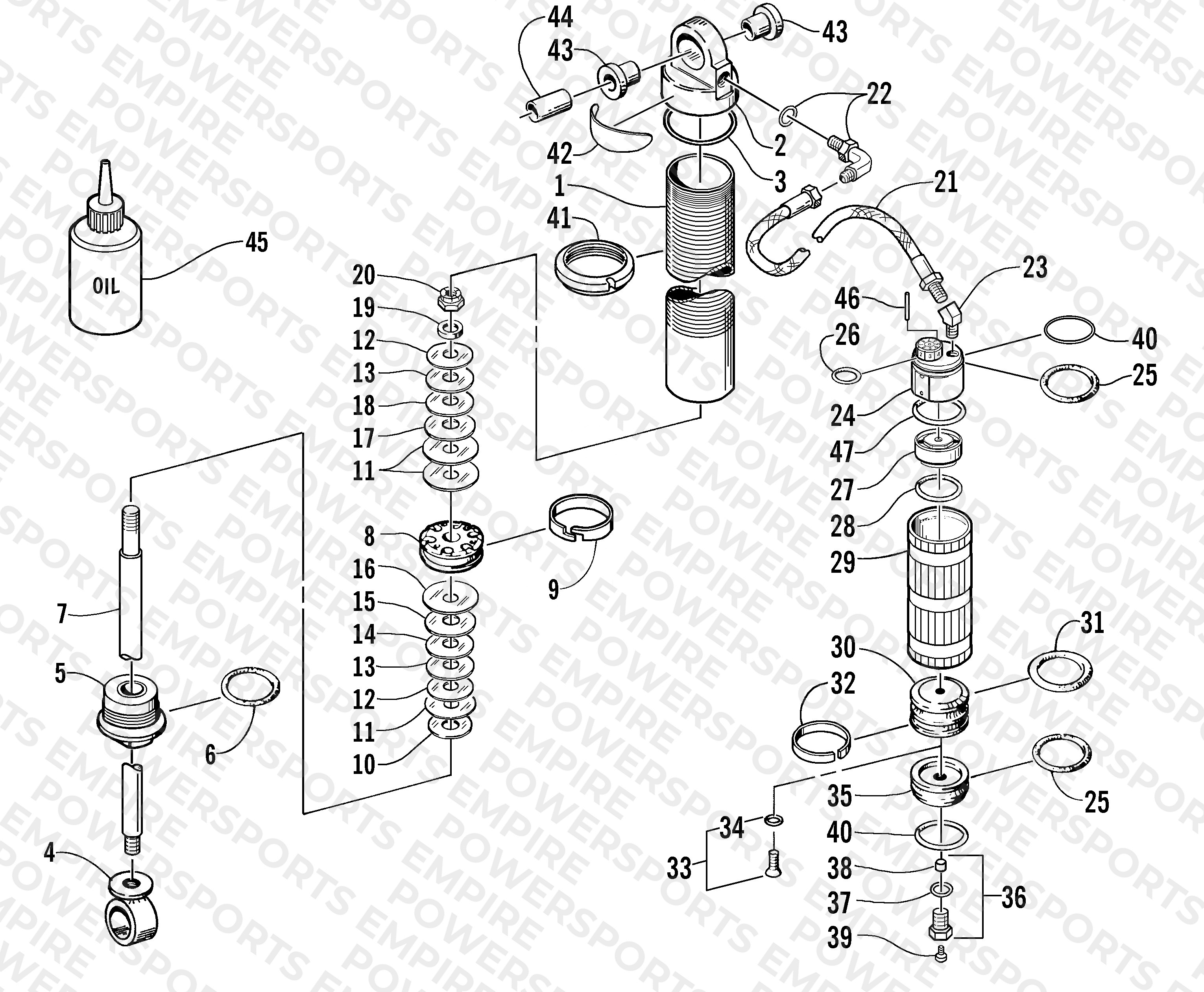 REAR SUSPENSION FRONT ARM SHOCK ABSORBER