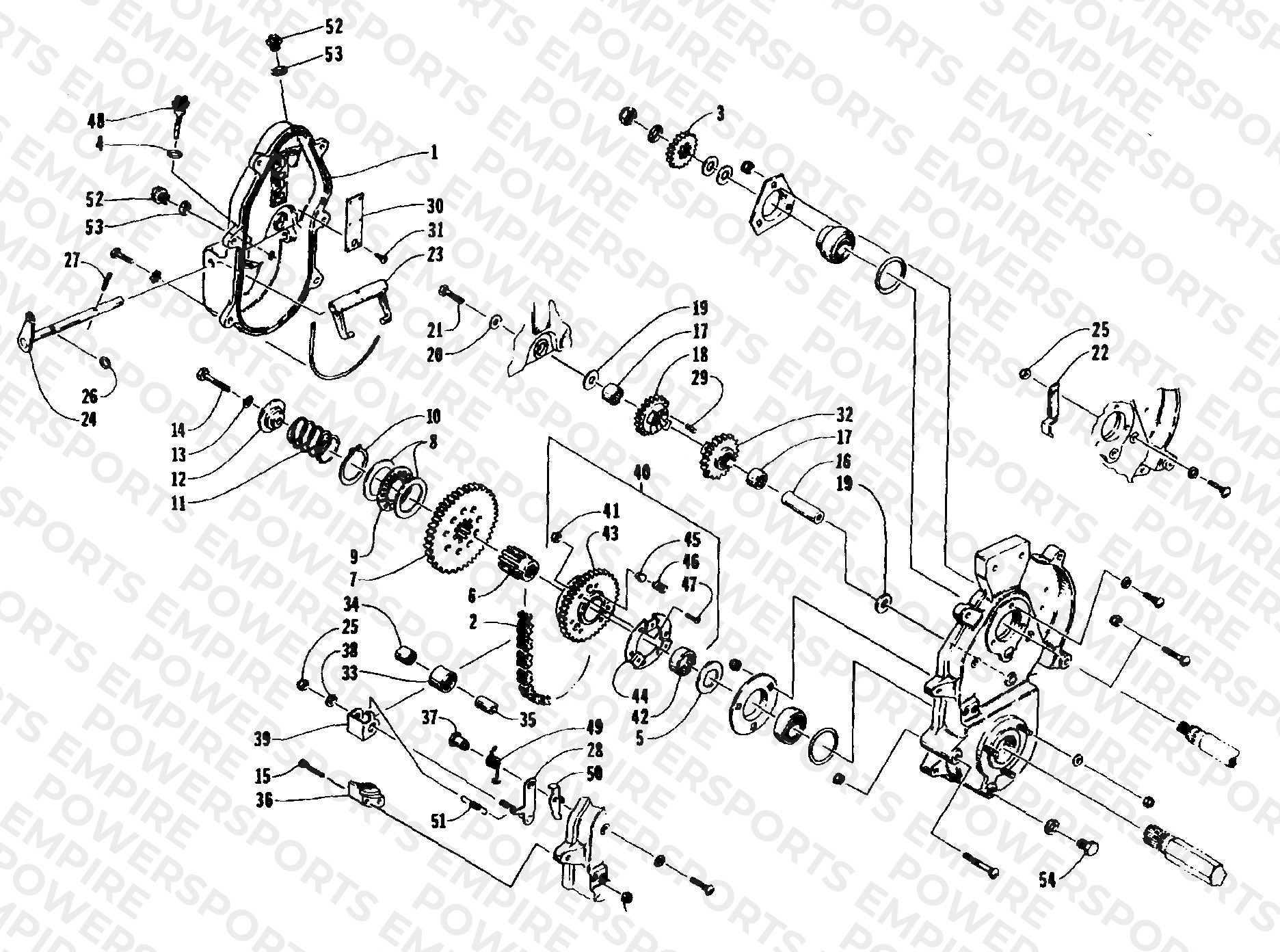 DRIVE/REVERSE DROPCASE ASSEMBLY
