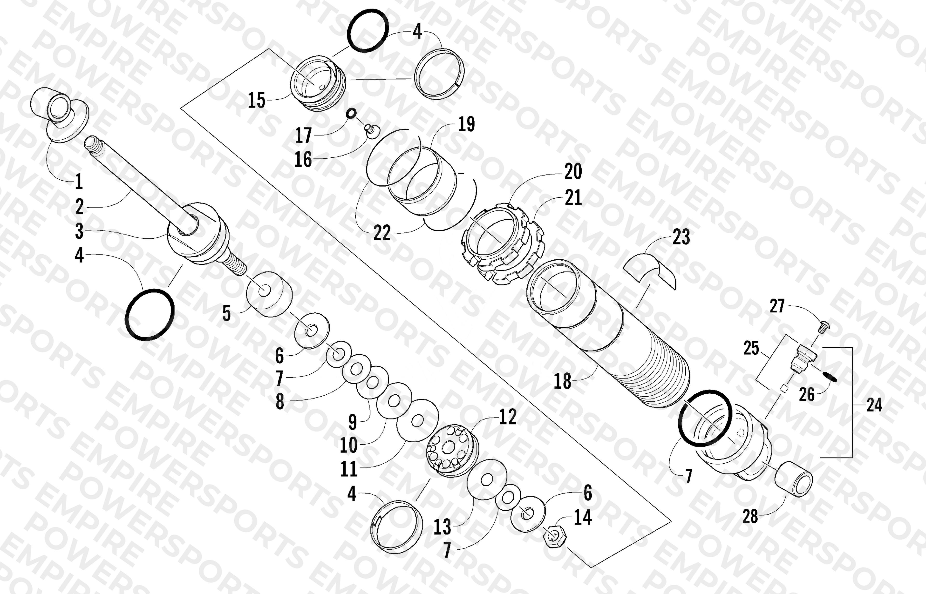 REAR SUSPENSION FRONT ARM SHOCK ABSORBER