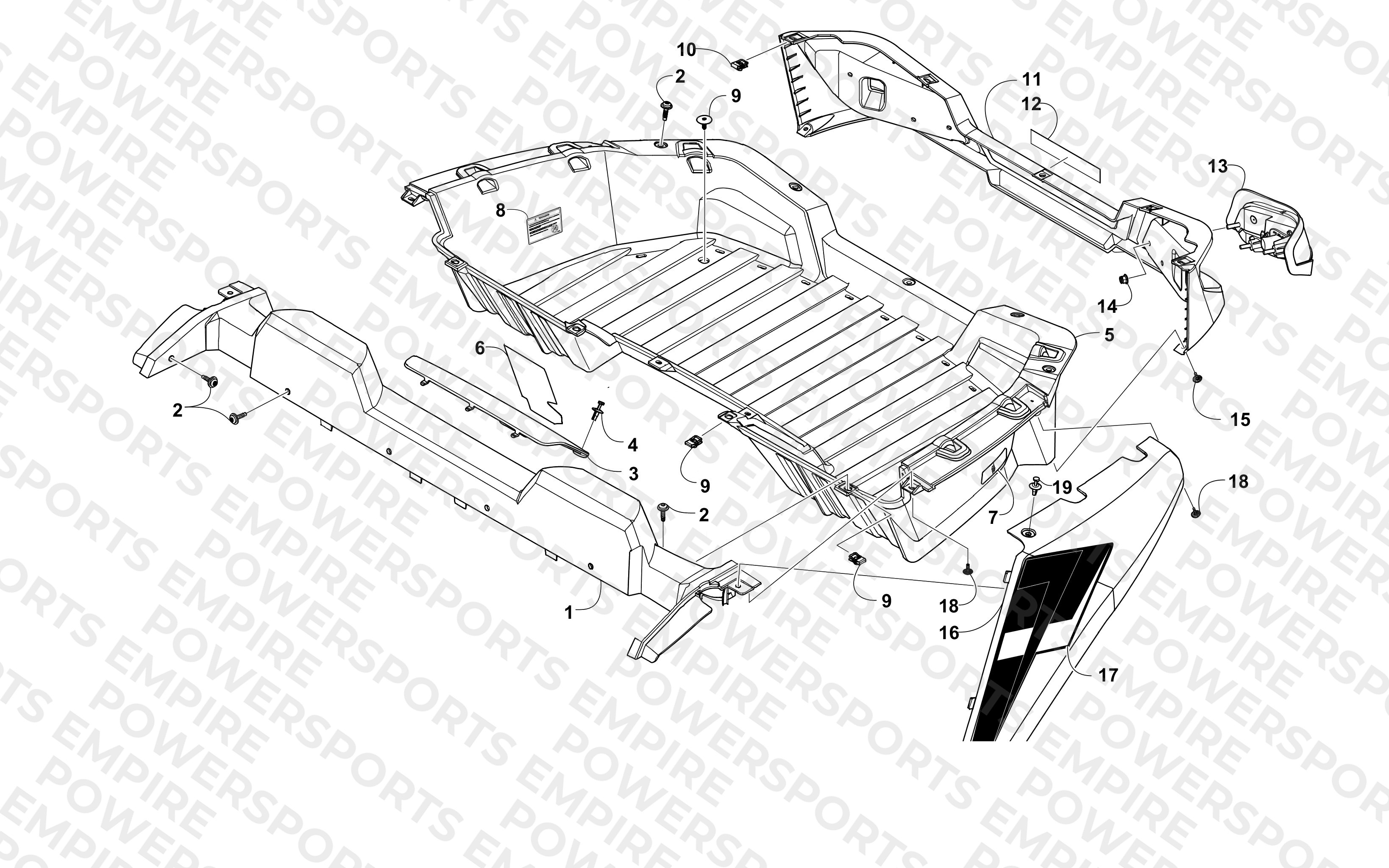 CARGO BOX AND TAILLIGHT ASSEMBLY