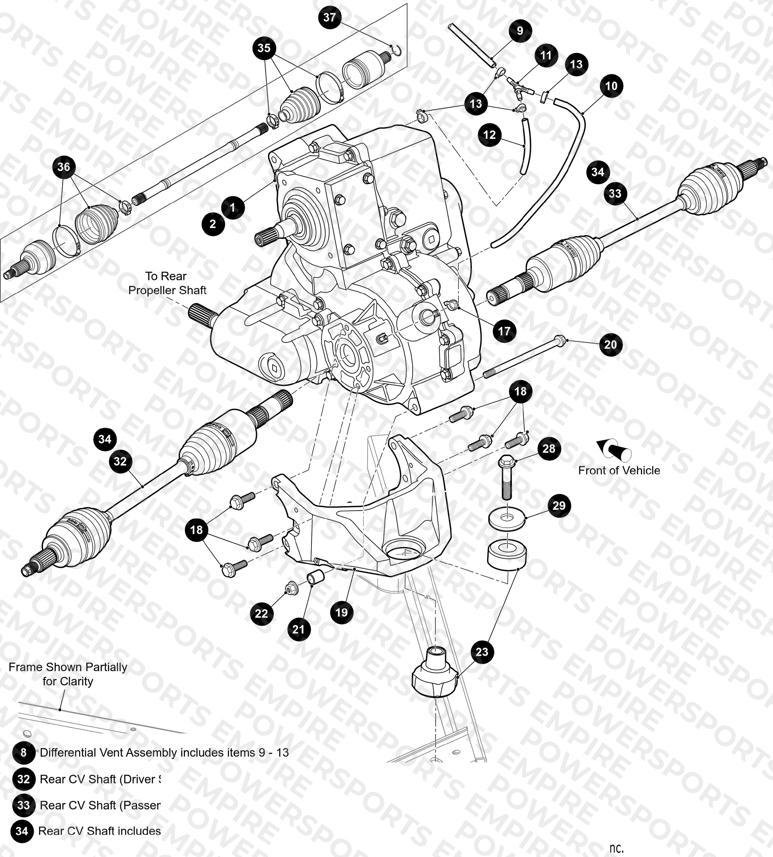 REAR DRIVE GEAR CAS EAXLES
