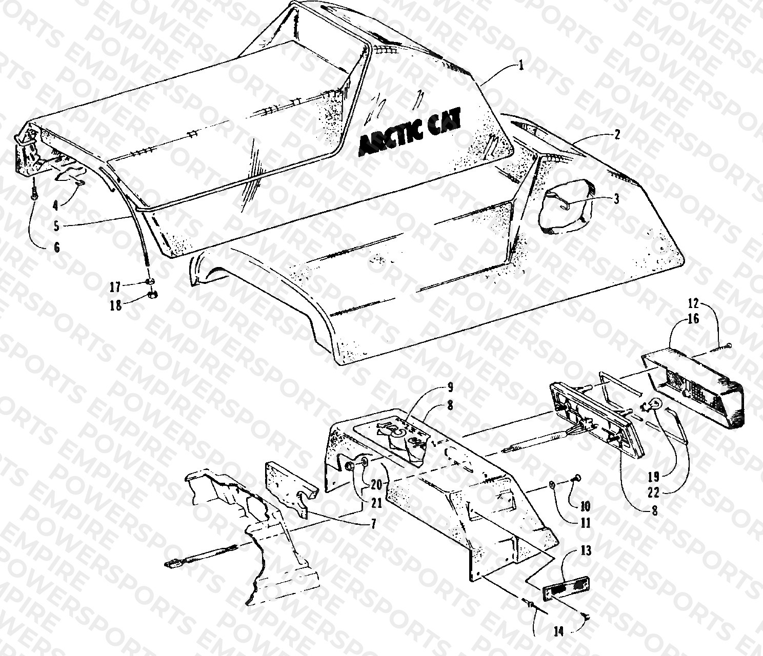 SEAT AND TAILLIGHT ASSEMBLIES