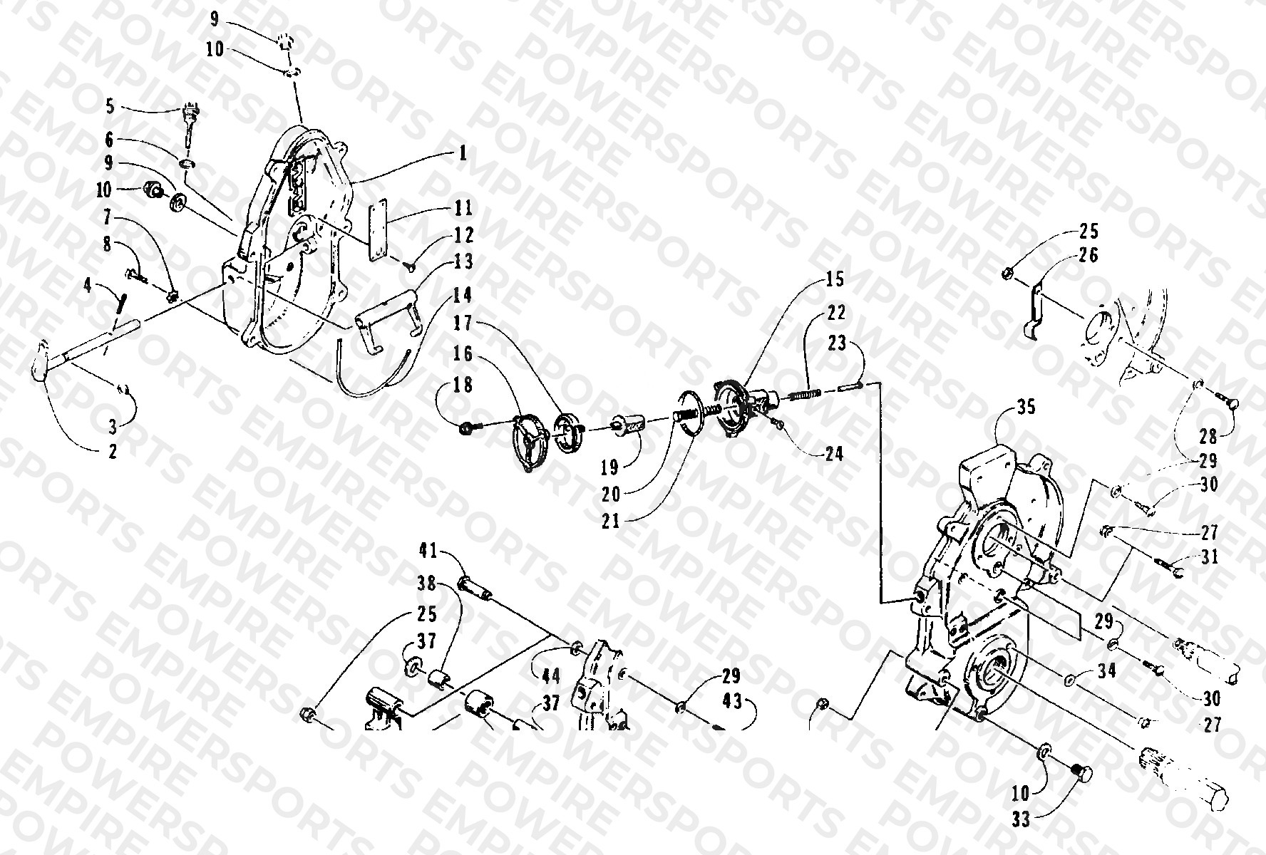 DROPCASE AND CHAIN TENSION ASSEMBLY