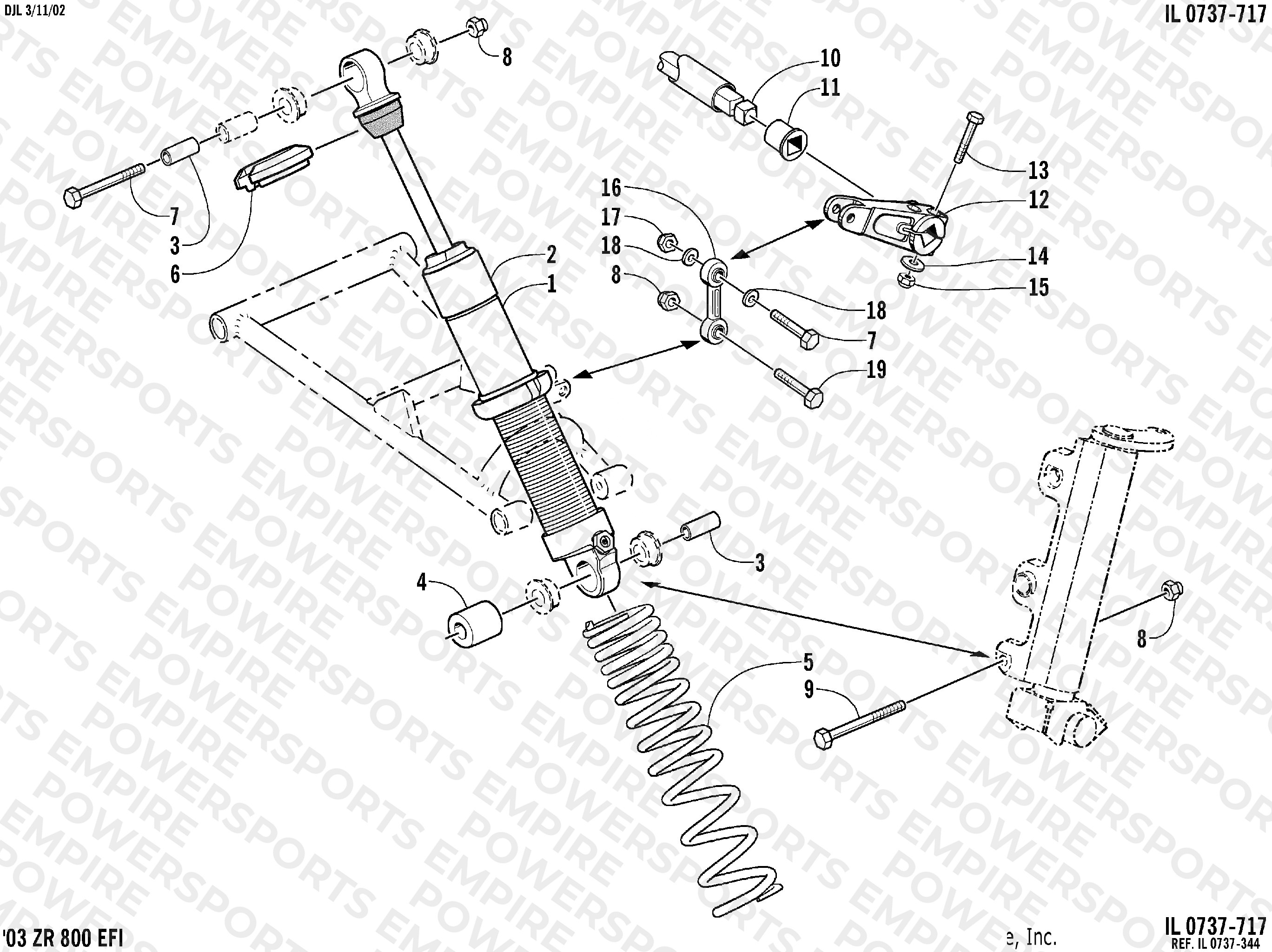 SHOCK ABSORBER AND SWAY BAR ASSEMBLY