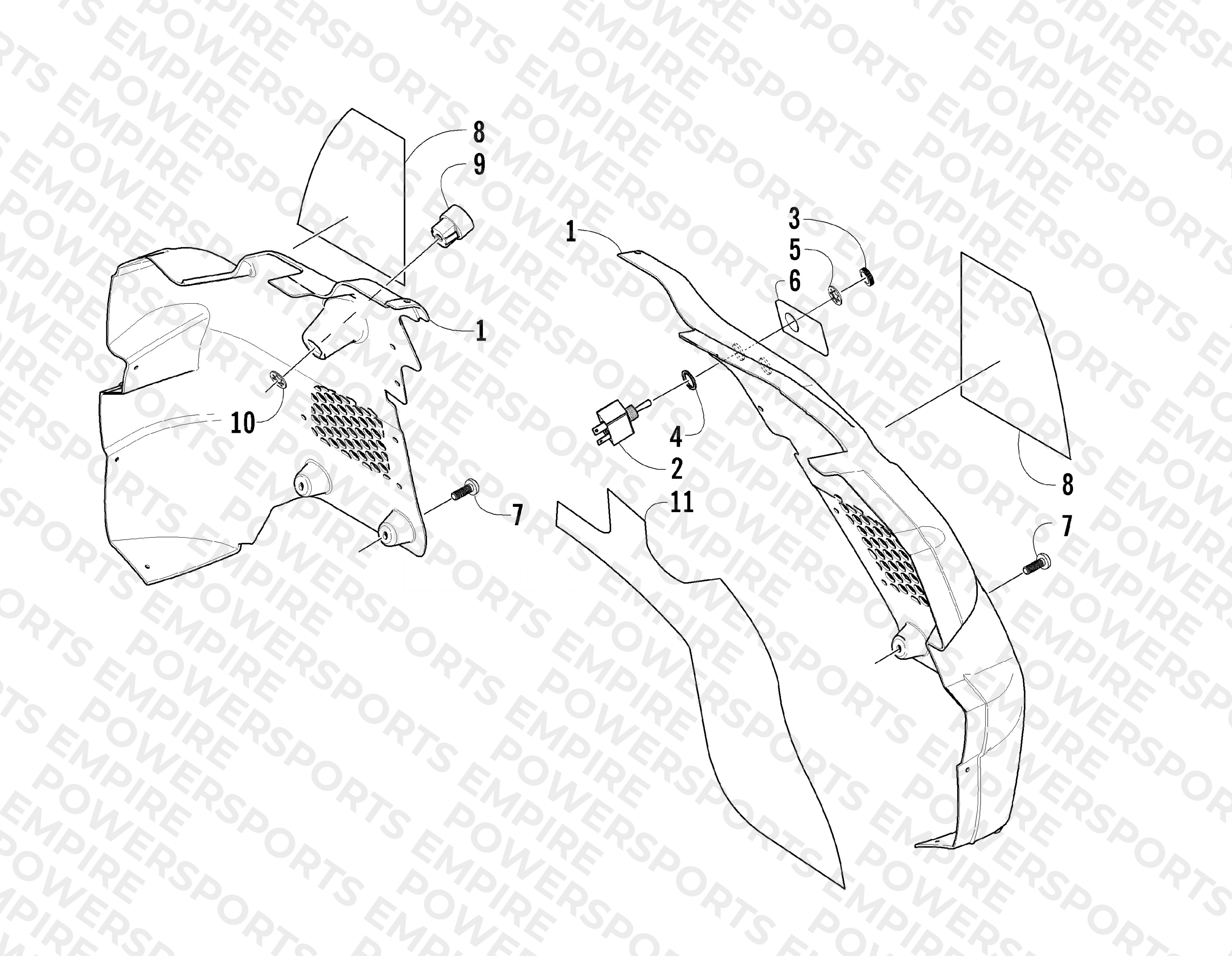 CONSOLE AND SWITCH ASSEMBLY