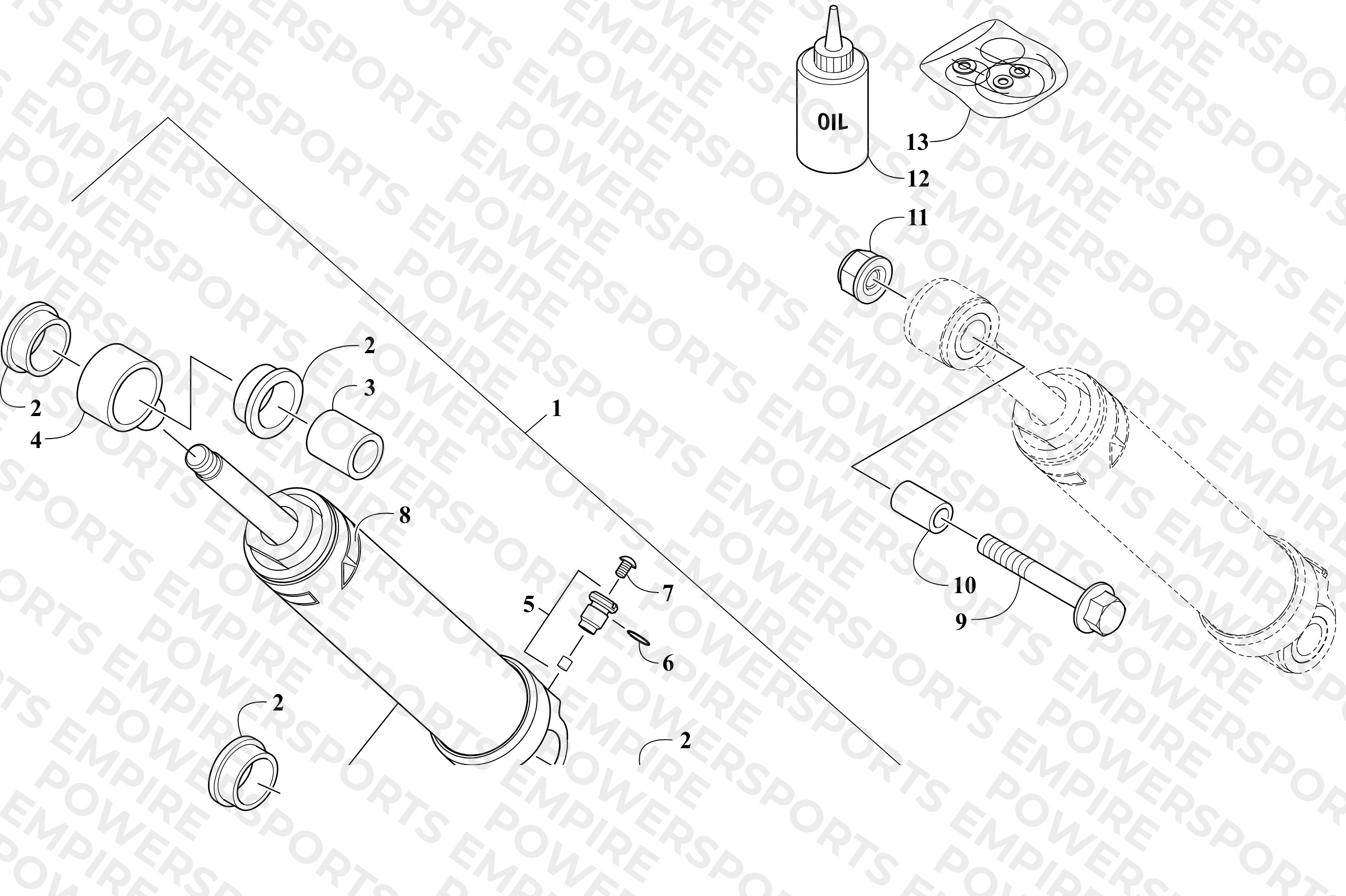 REAR SUSPENSION REAR ARM SHOCK ABSORBER