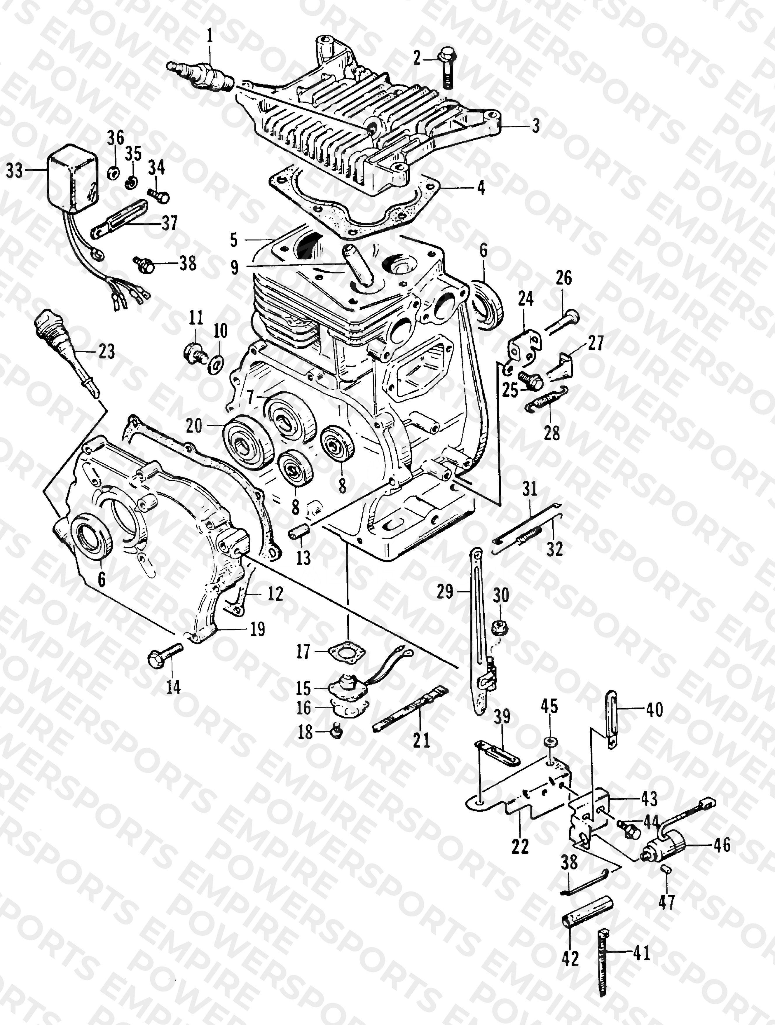 CYLINDER AND CRANKCASE