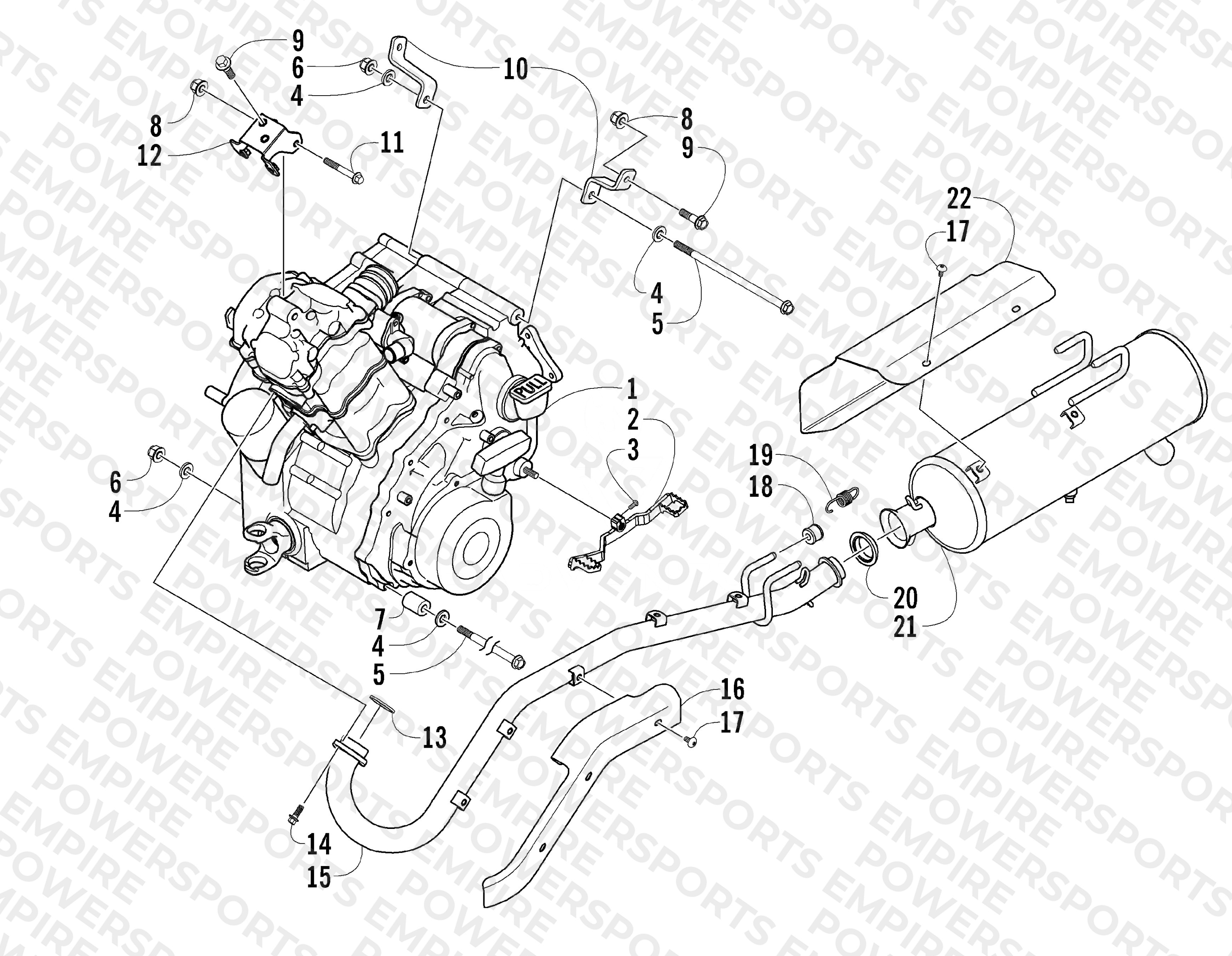 ENGINE AND EXHAUST