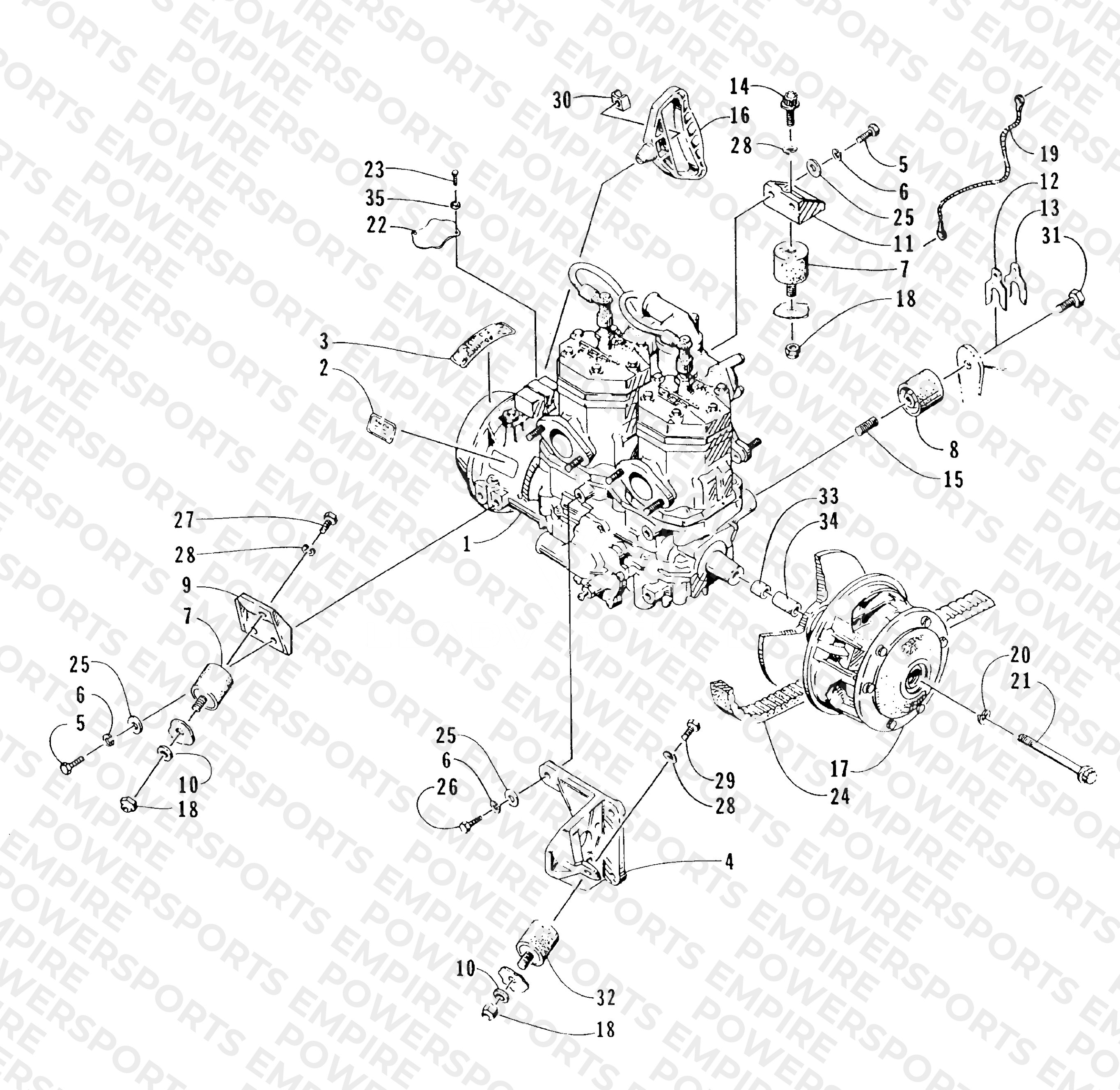 ENGINE AND RELATED PARTS