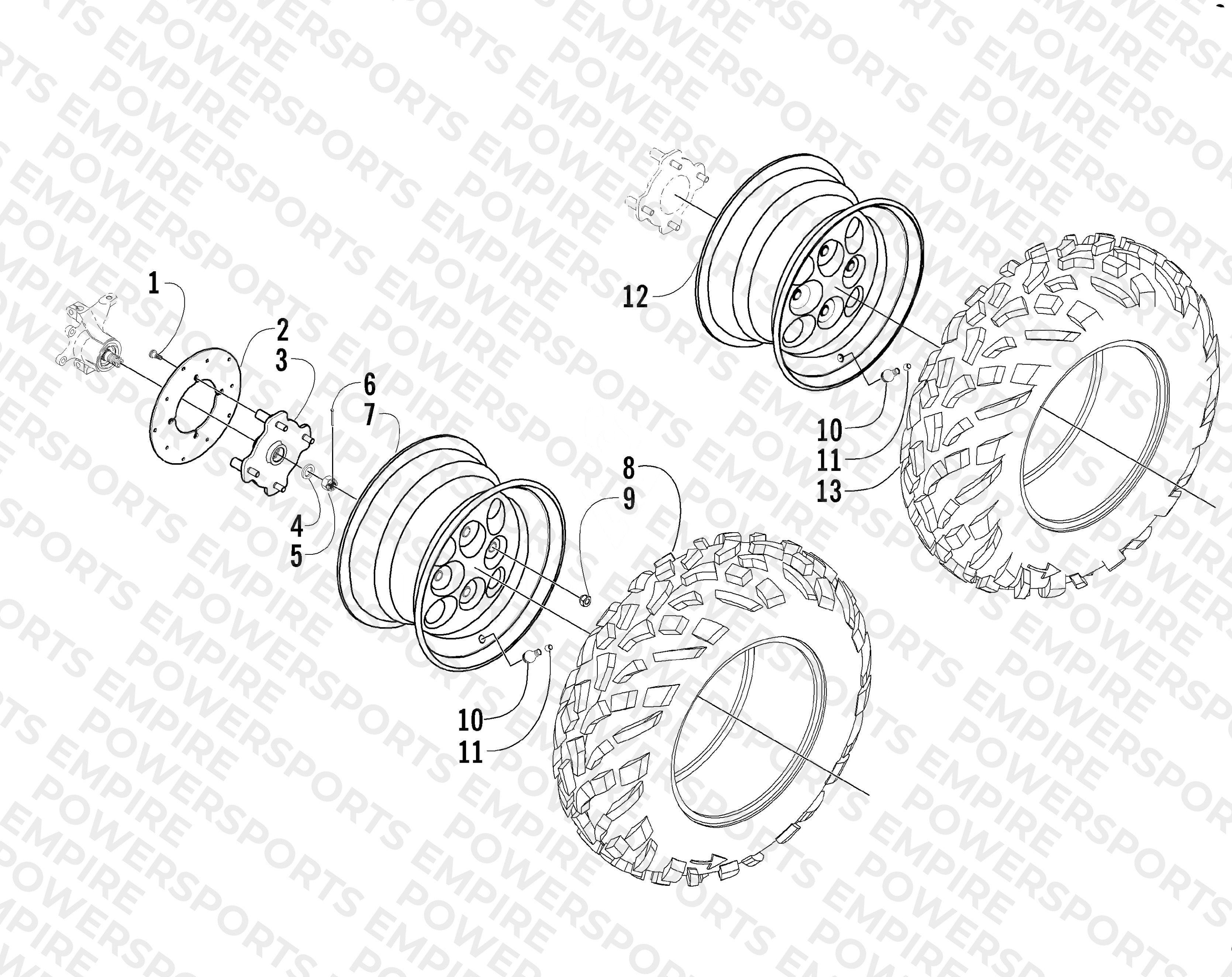 WHEEL AND TIRE ASSEMBLY
