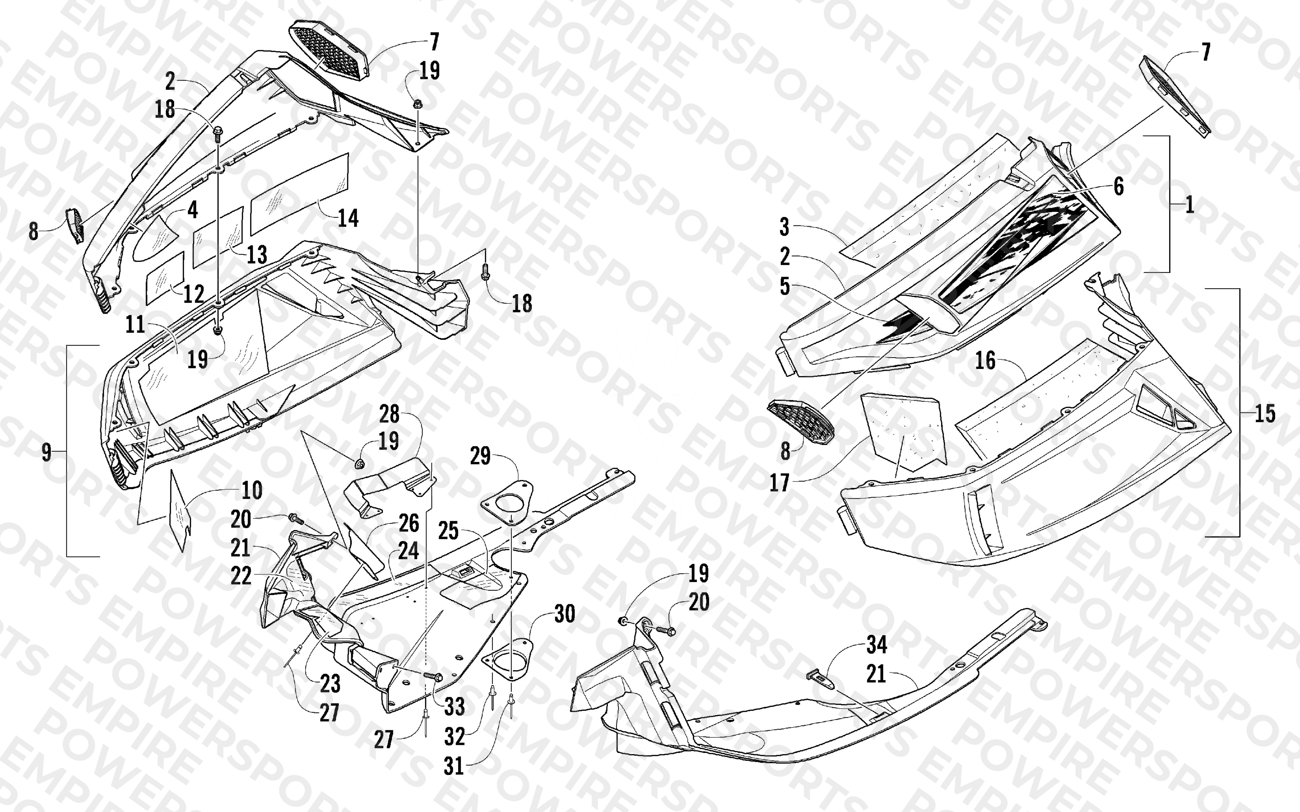 SKID PLATE AND SIDE PANEL ASSEMBLY