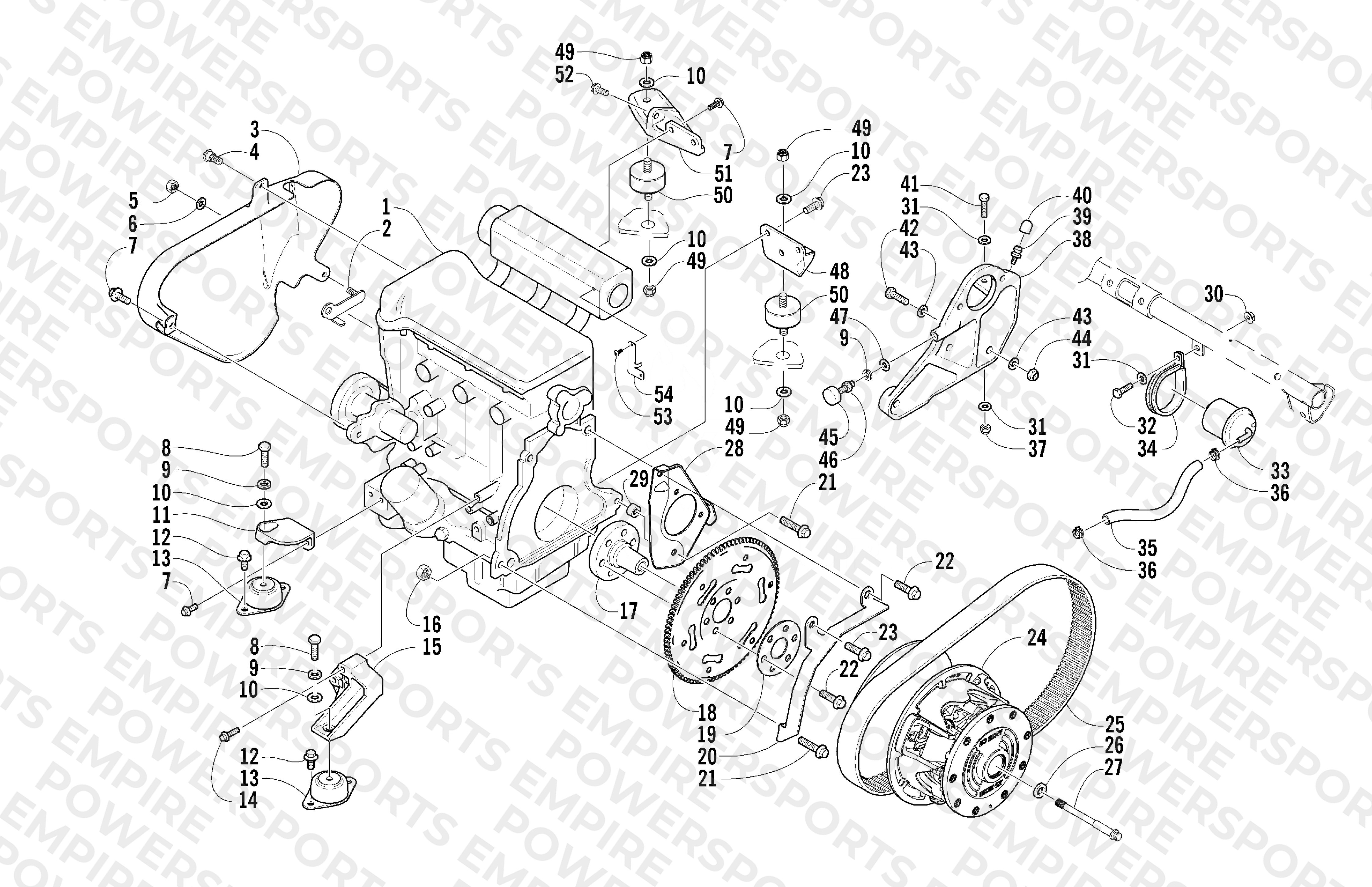 ENGINE AND RELATED PARTS