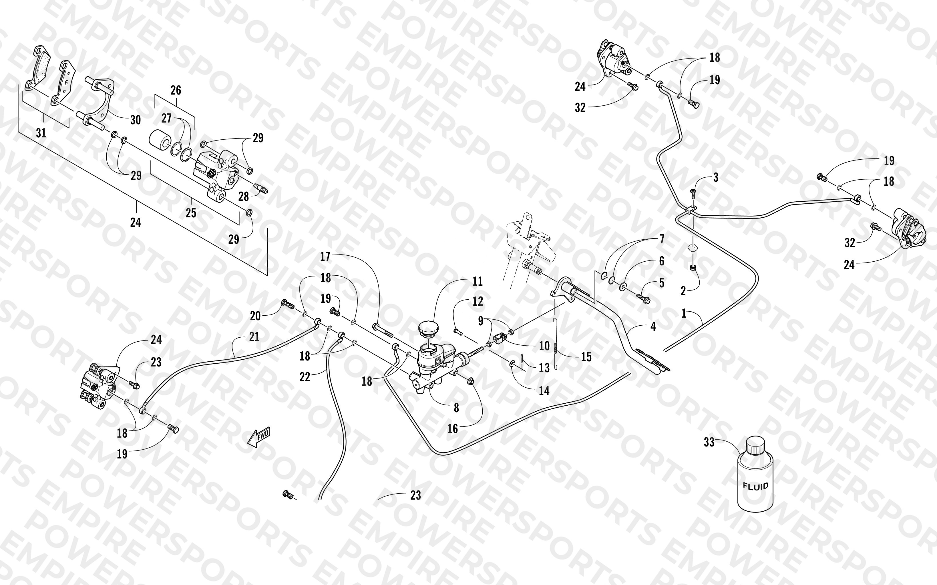 HYDRAULIC BRAKE ASSEMBLY